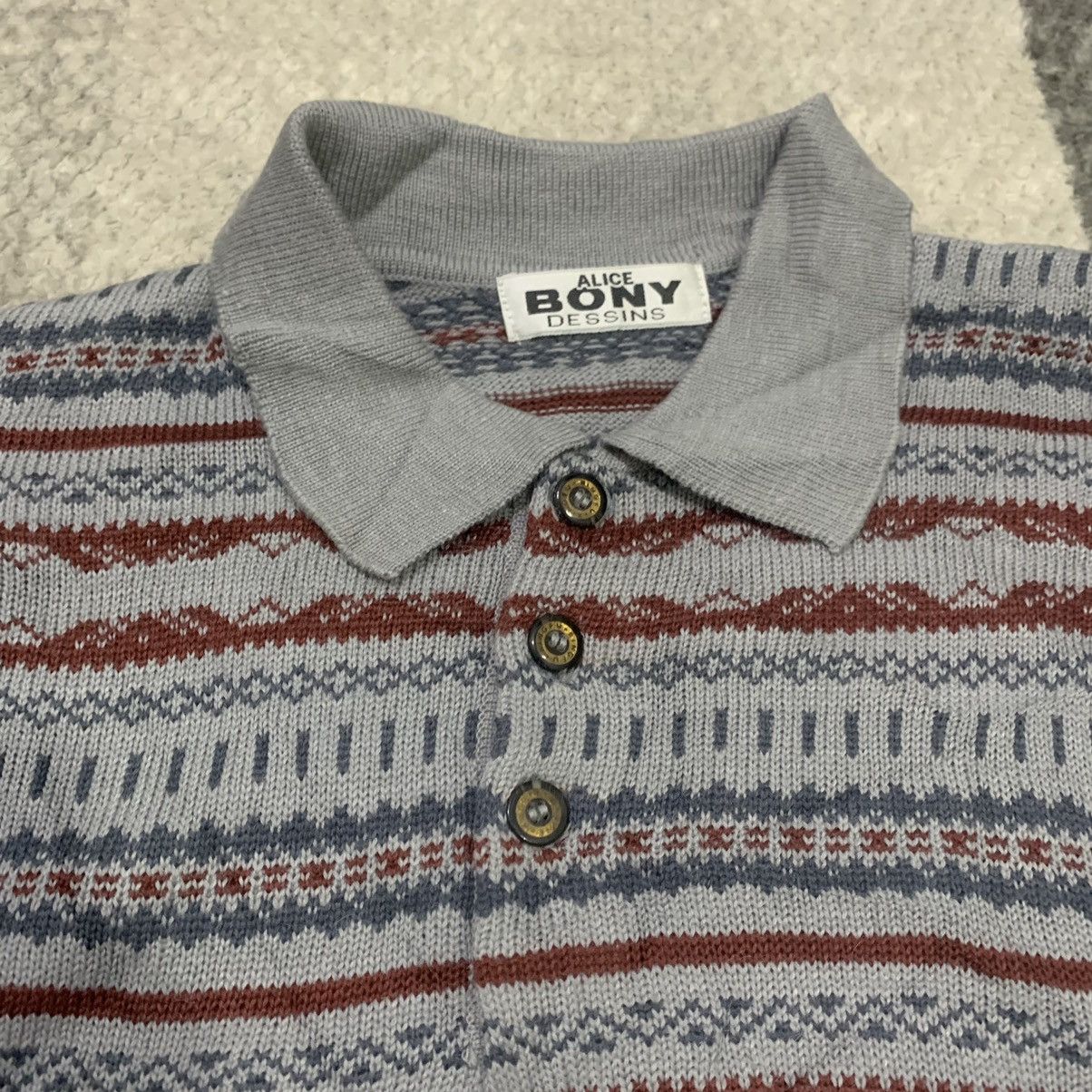 Alice San Diego × Aran Isles Knitwear ALICE BONY DESSIN Men Polo Knitwear Jumper Pullover Sweater Size US L / EU 52-54 / 3 - 7 Thumbnail