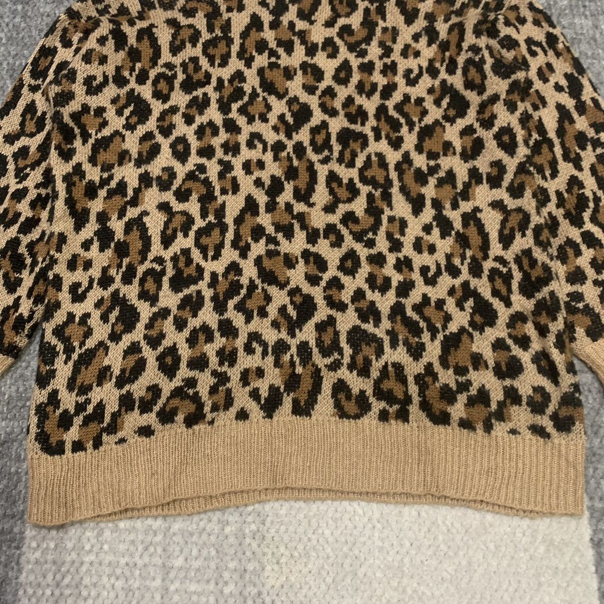 Homespun Knitwear × Tiger of Sweden GU Vtg Cheetah Leopard Pure Baggy Knitwear Pullover Sweater Size L / US 10 / IT 46 - 4 Thumbnail