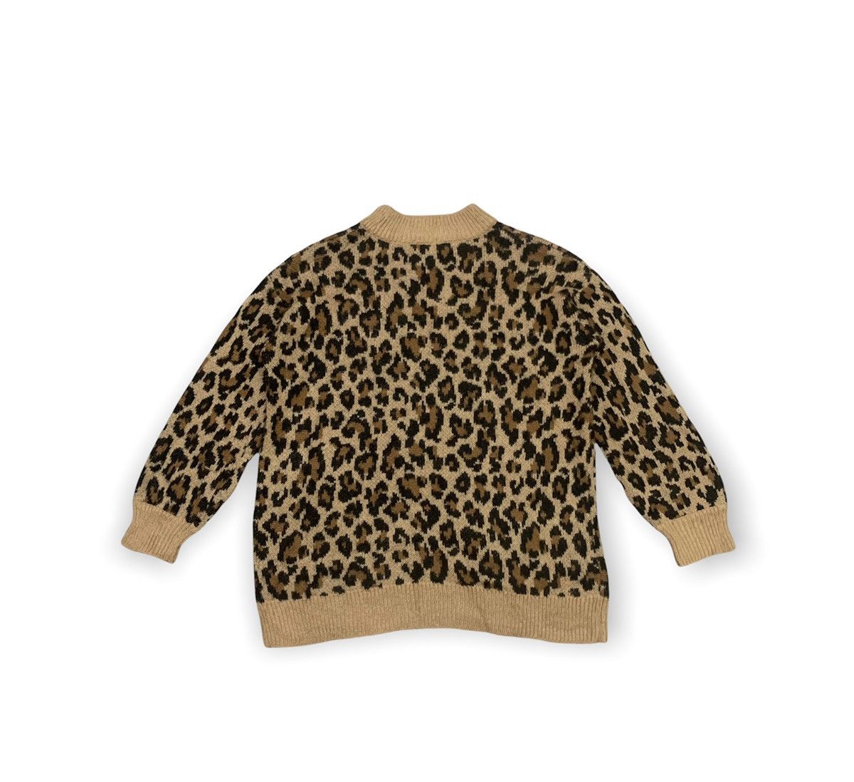 Homespun Knitwear × Tiger of Sweden GU Vtg Cheetah Leopard Pure Baggy Knitwear Pullover Sweater Size L / US 10 / IT 46 - 2 Thumbnail