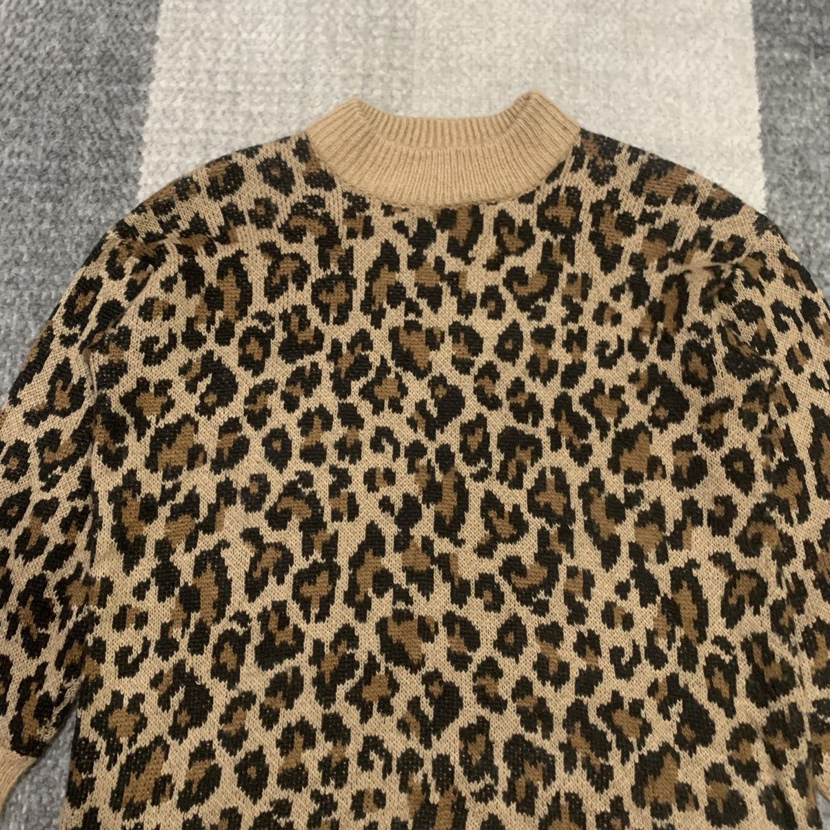 Homespun Knitwear × Tiger of Sweden GU Vtg Cheetah Leopard Pure Baggy Knitwear Pullover Sweater Size L / US 10 / IT 46 - 3 Thumbnail