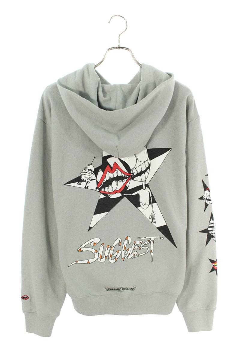 Pre-owned Chrome Hearts Matty Boy Suggest Hoodie In Grey | ModeSens