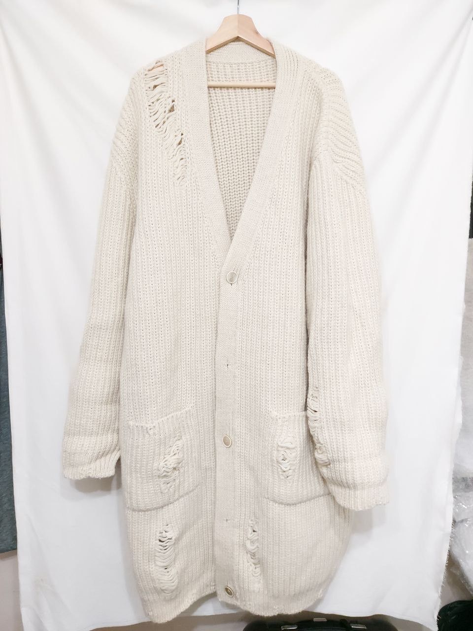 Oversized Destroyed Cardigan OVERSIZED CUT-OFF CARDIGAN