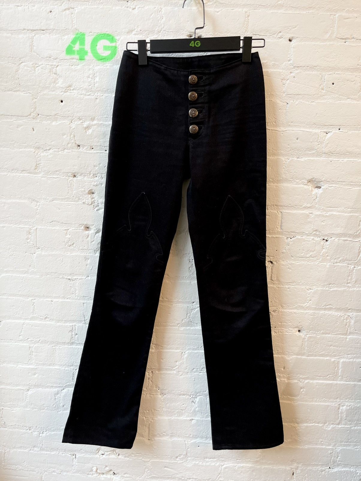 image of Chrome Hearts Womens Denim Jeans Black Size 23