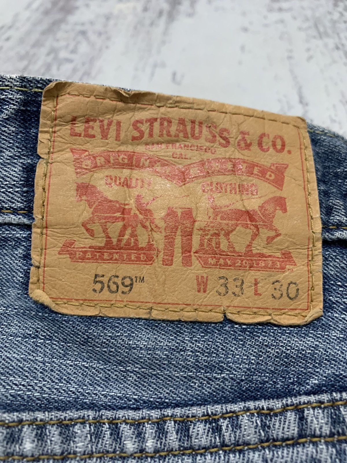 Levi's Vintage Levi’ 569 Trashed Distressed Jeans 36x29.5 Size US 36 / EU 52 - 14 Thumbnail