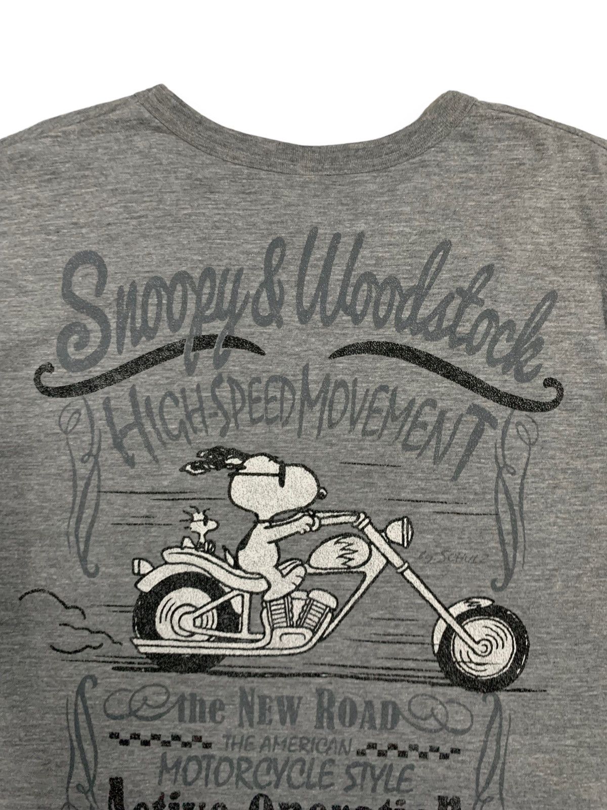 Cartoon Network Peanuts Snoopy & Woodstock American Motorcycle Style T-shirt Size US M / EU 48-50 / 2 - 9 Thumbnail