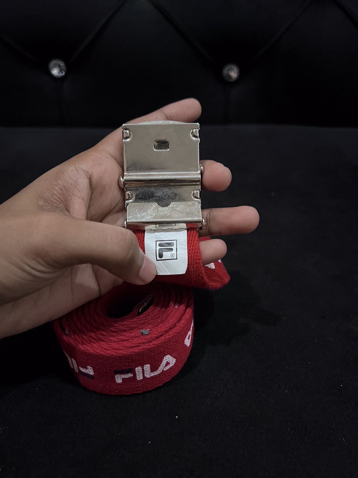 Fila Fila Canvas Spellout Buckle Belt Size ONE SIZE - 4 Thumbnail