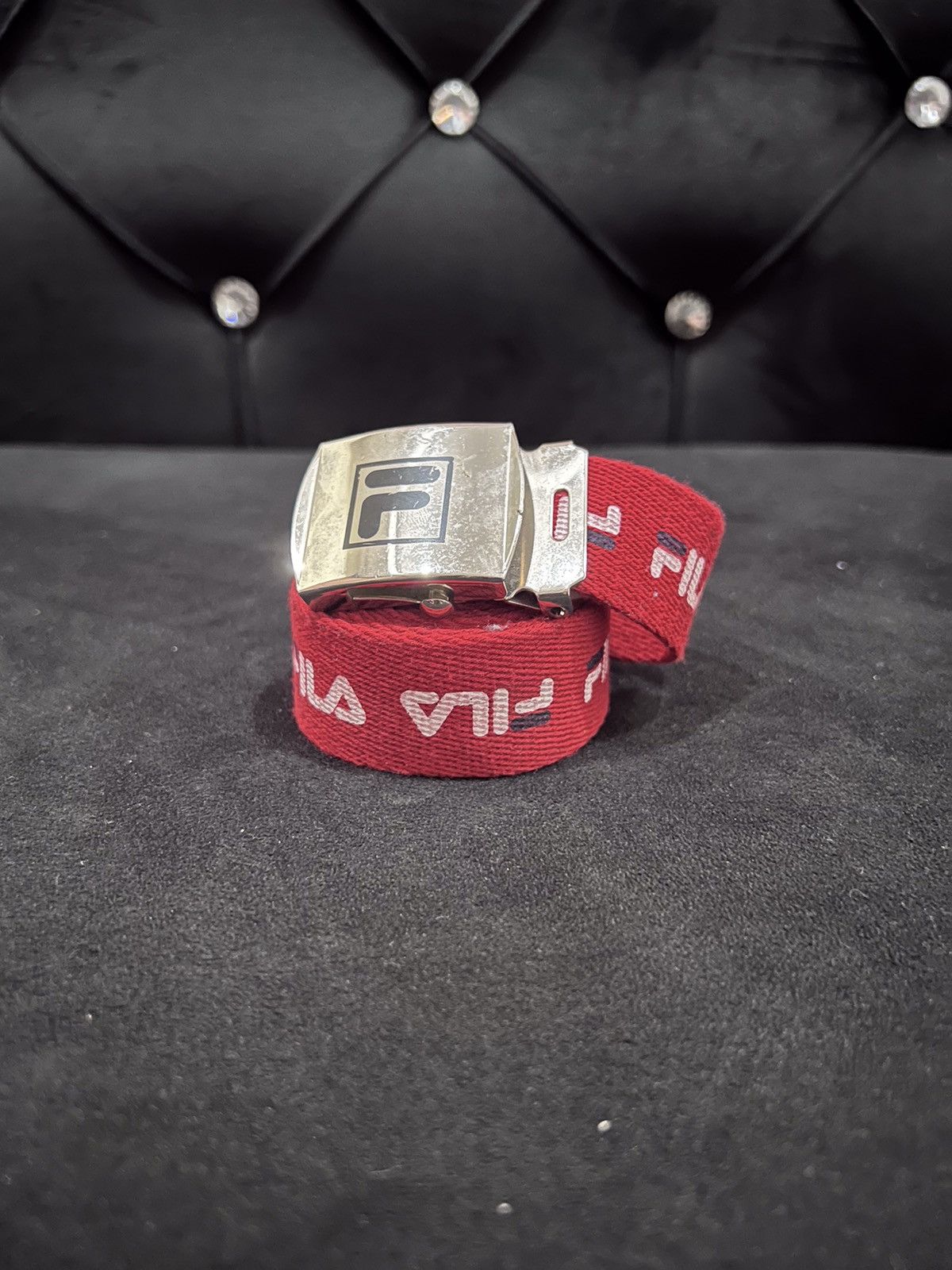Fila Fila Canvas Spellout Buckle Belt Size ONE SIZE - 2 Thumbnail