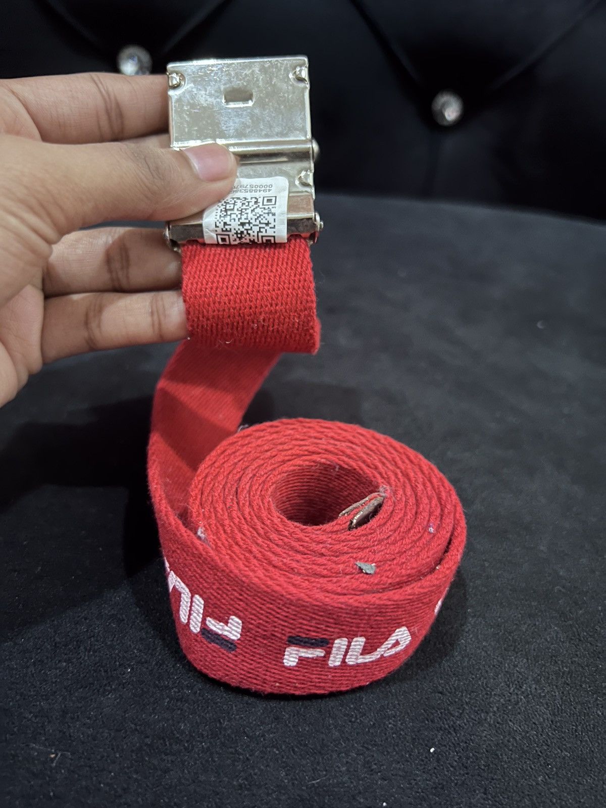 Fila Fila Canvas Spellout Buckle Belt Size ONE SIZE - 5 Thumbnail