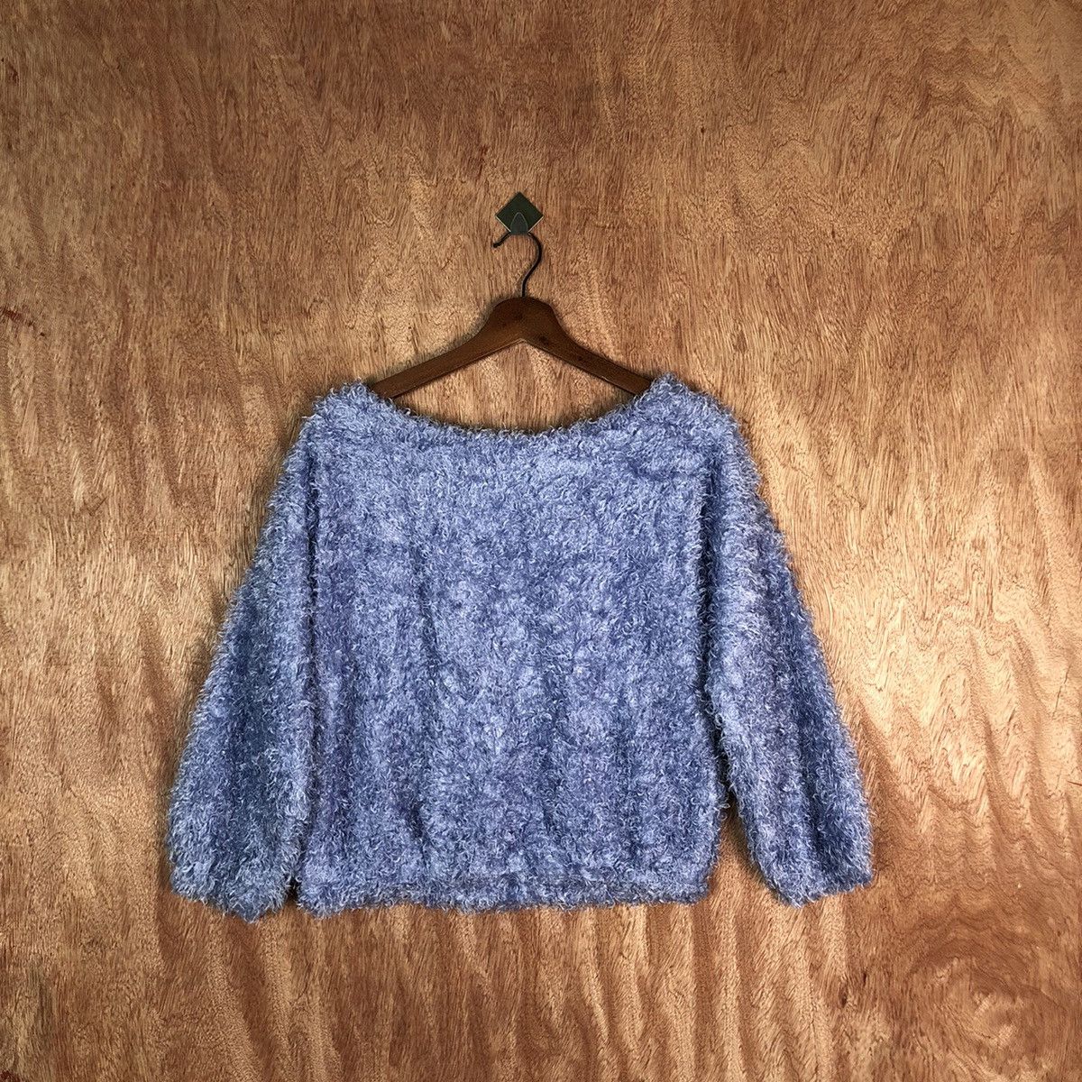 Vintage VIS Purple Shag Shaggy Fur Mohair Knitwear #6613 Size XS / US 0-2 / IT 36-38 - 8 Thumbnail
