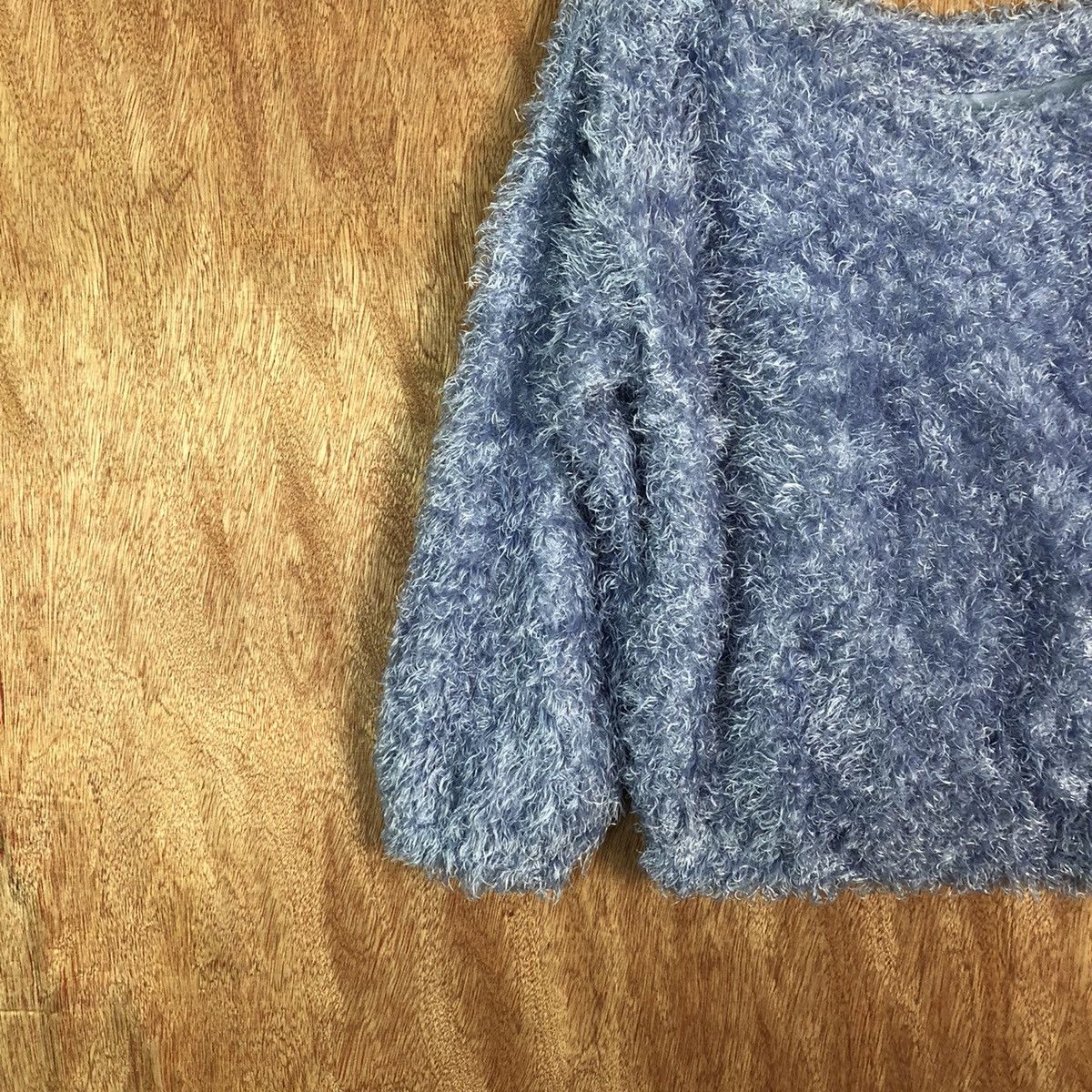 Vintage VIS Purple Shag Shaggy Fur Mohair Knitwear #6613 Size XS / US 0-2 / IT 36-38 - 2 Thumbnail