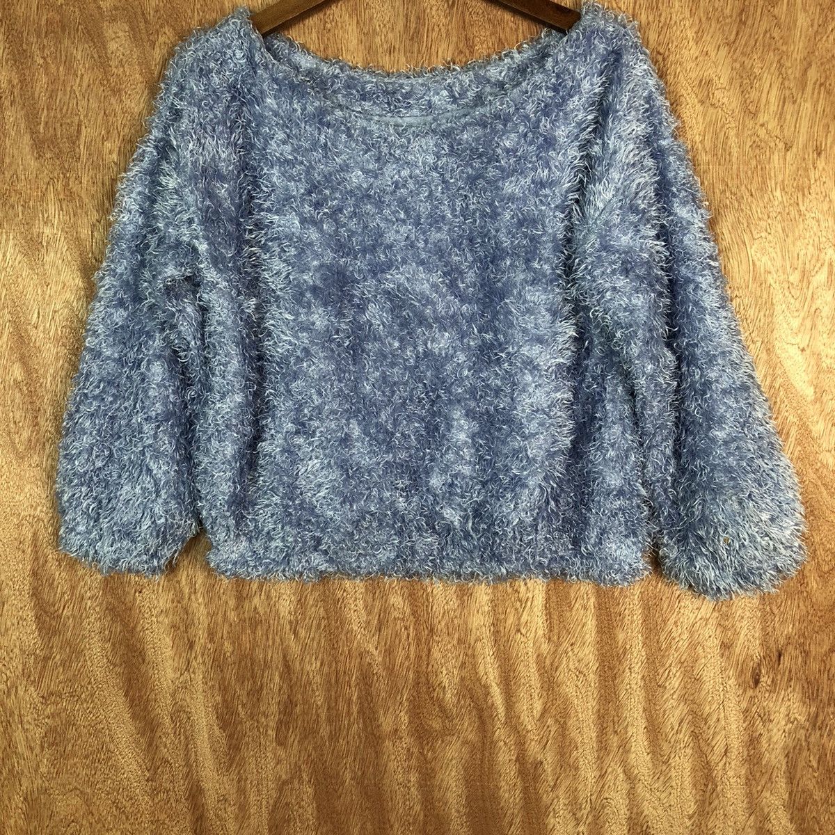 Vintage VIS Purple Shag Shaggy Fur Mohair Knitwear #6613 Size XS / US 0-2 / IT 36-38 - 5 Thumbnail