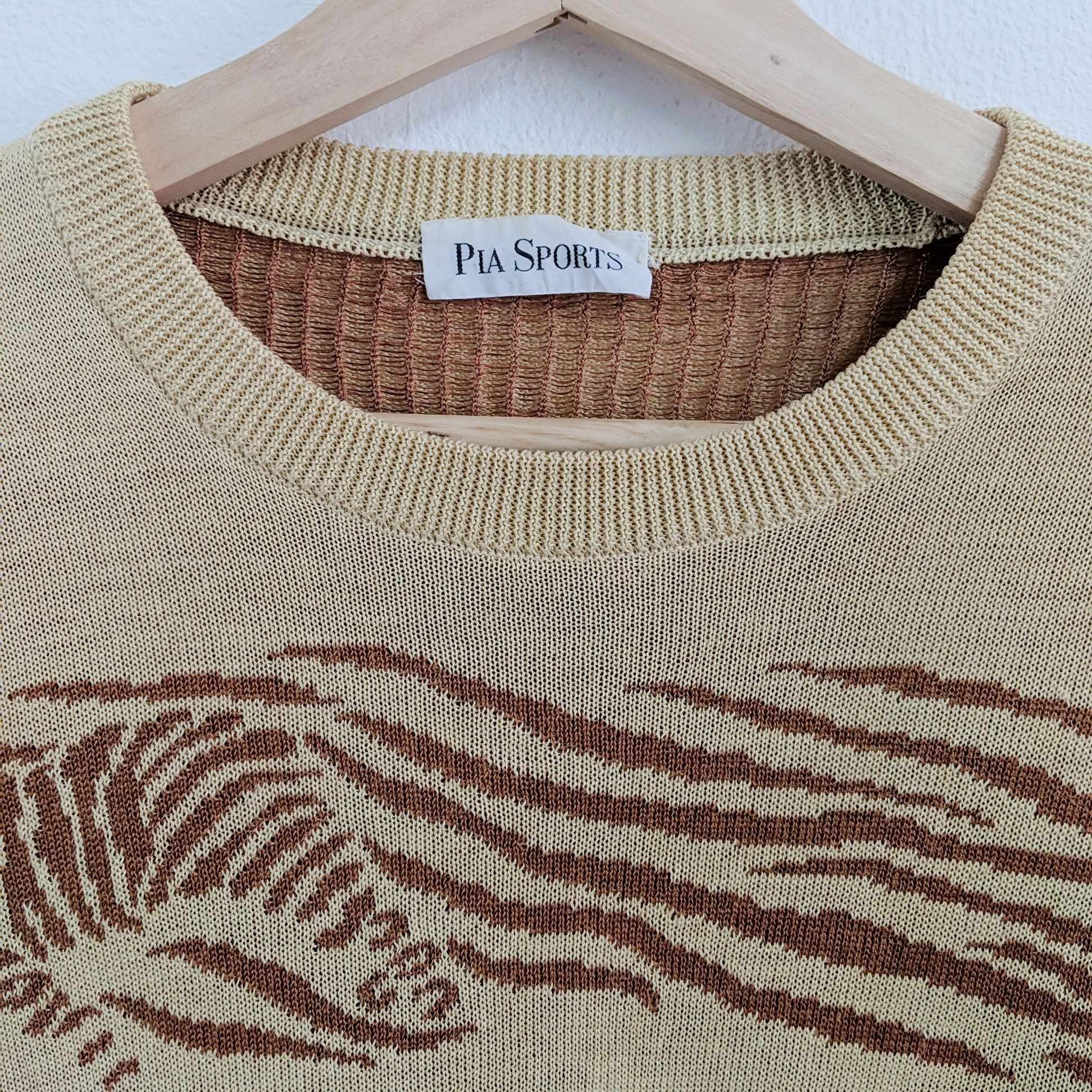 Japanese Brand Vintage PIA Animal Habitat Zebra Knitwear Sweater Jumper Size US M / EU 48-50 / 2 - 10 Thumbnail