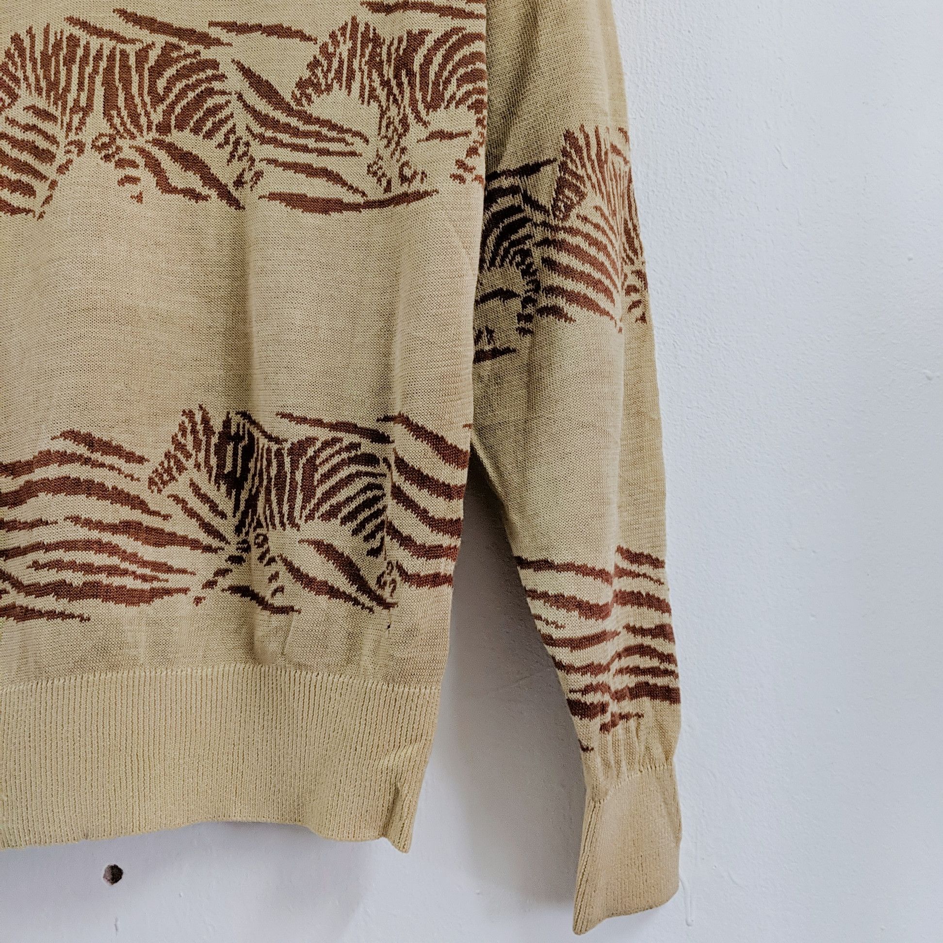 Japanese Brand Vintage PIA Animal Habitat Zebra Knitwear Sweater Jumper Size US M / EU 48-50 / 2 - 4 Thumbnail
