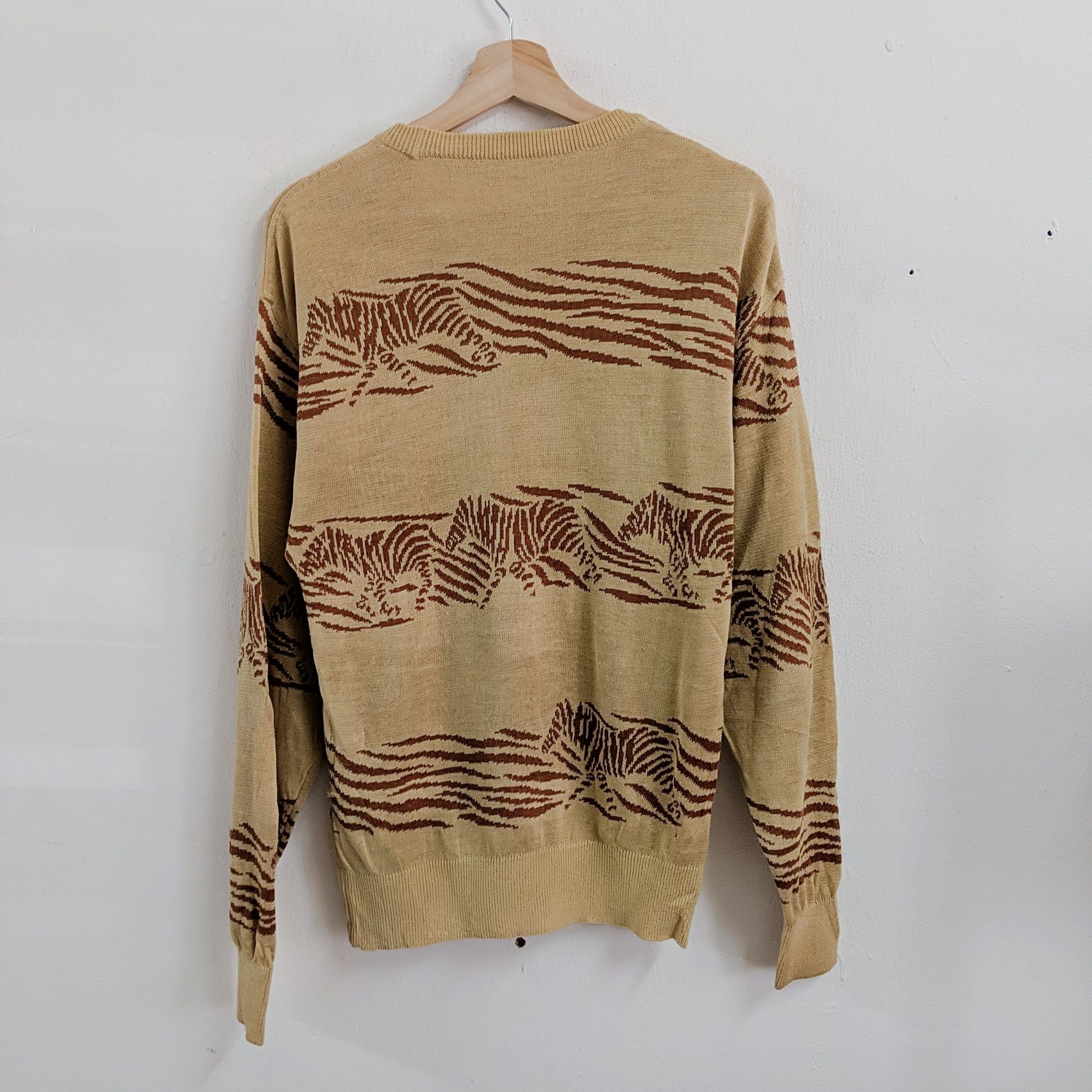Japanese Brand Vintage PIA Animal Habitat Zebra Knitwear Sweater Jumper Size US M / EU 48-50 / 2 - 2 Thumbnail