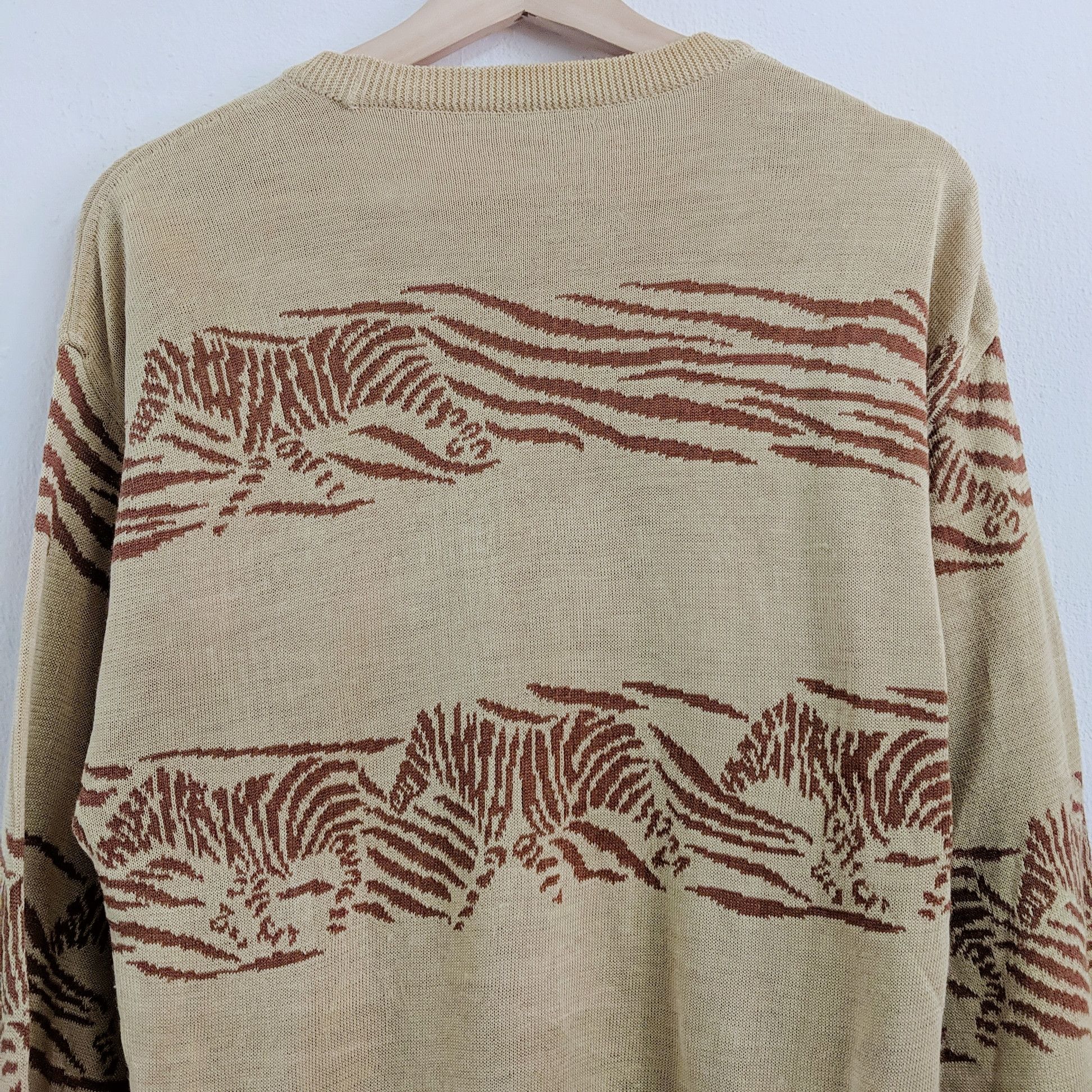 Japanese Brand Vintage PIA Animal Habitat Zebra Knitwear Sweater Jumper Size US M / EU 48-50 / 2 - 5 Thumbnail