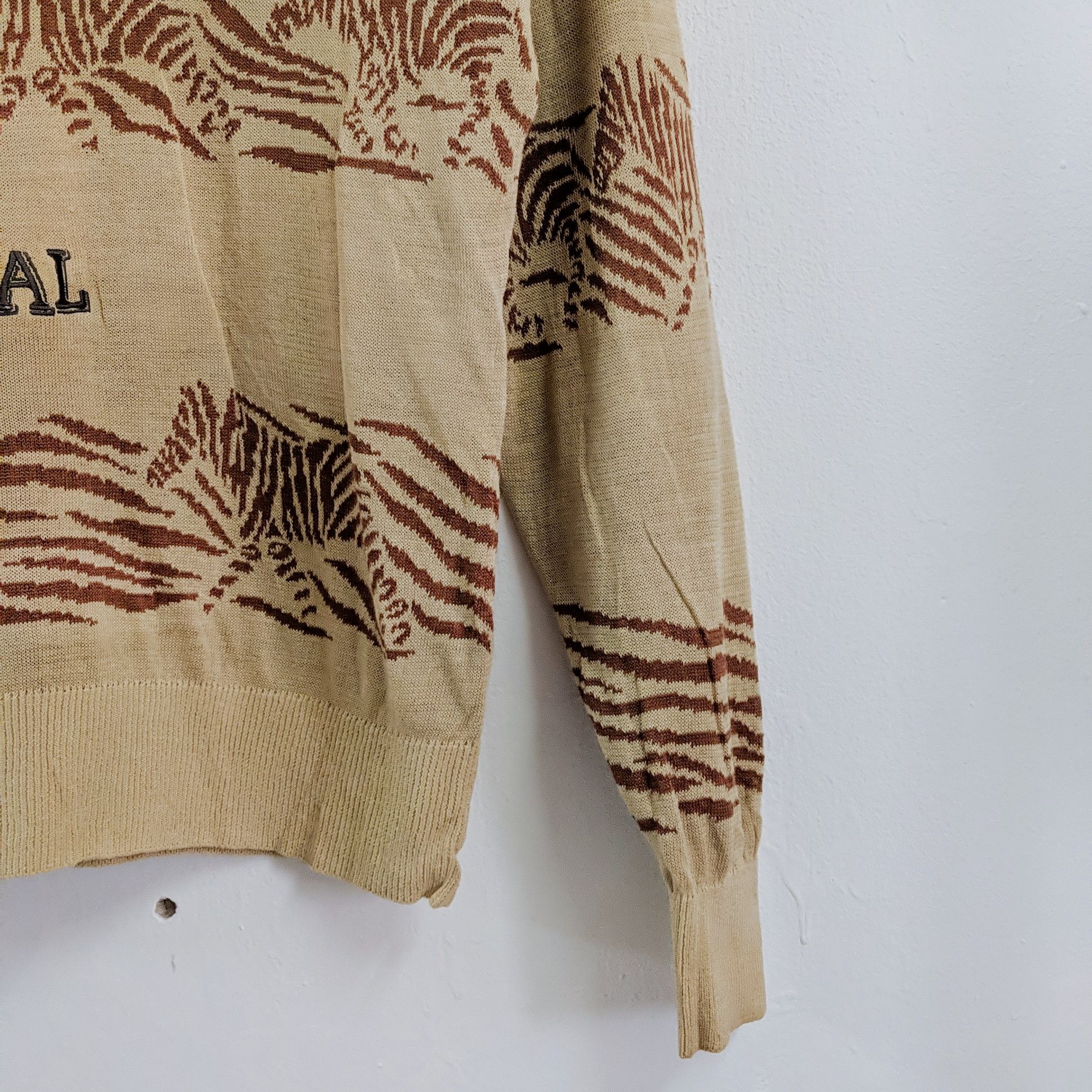 Japanese Brand Vintage PIA Animal Habitat Zebra Knitwear Sweater Jumper Size US M / EU 48-50 / 2 - 8 Thumbnail