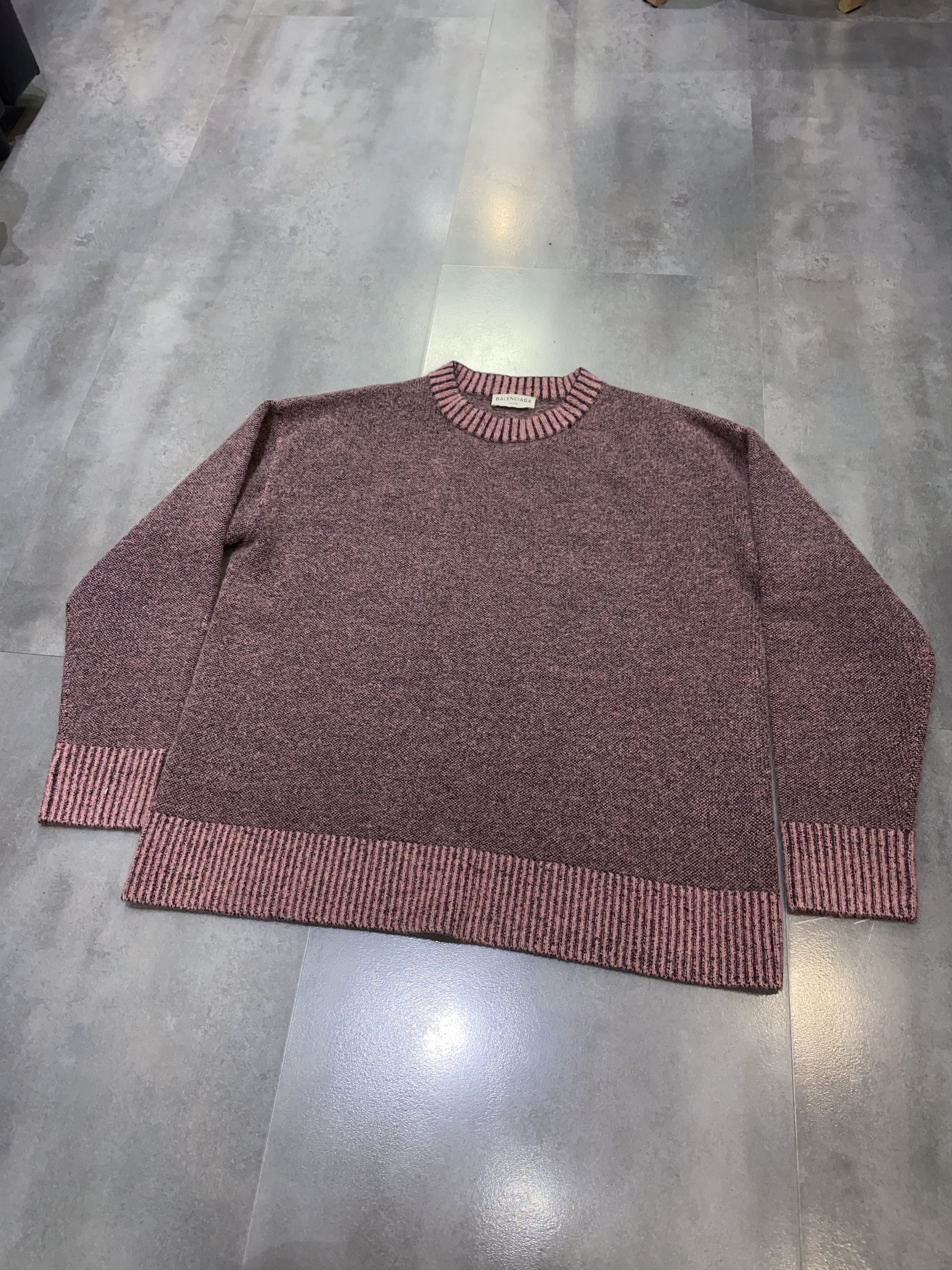Balenciaga AW15 Balenciaga Pink Distressed Wool Handknit Sweater Size US M / EU 48-50 / 2 - 9 Thumbnail