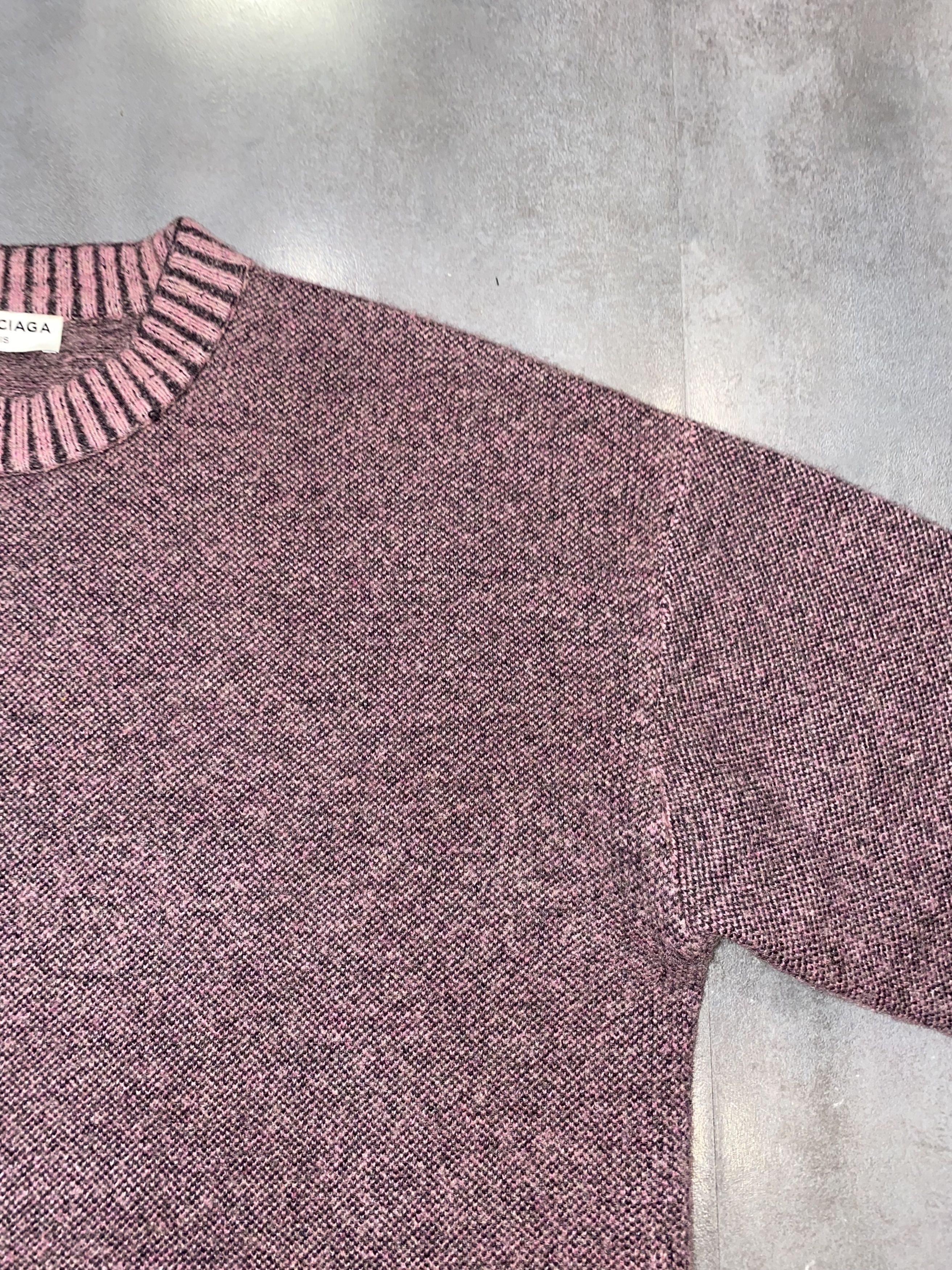 Balenciaga AW15 Balenciaga Pink Distressed Wool Handknit Sweater Size US M / EU 48-50 / 2 - 10 Thumbnail