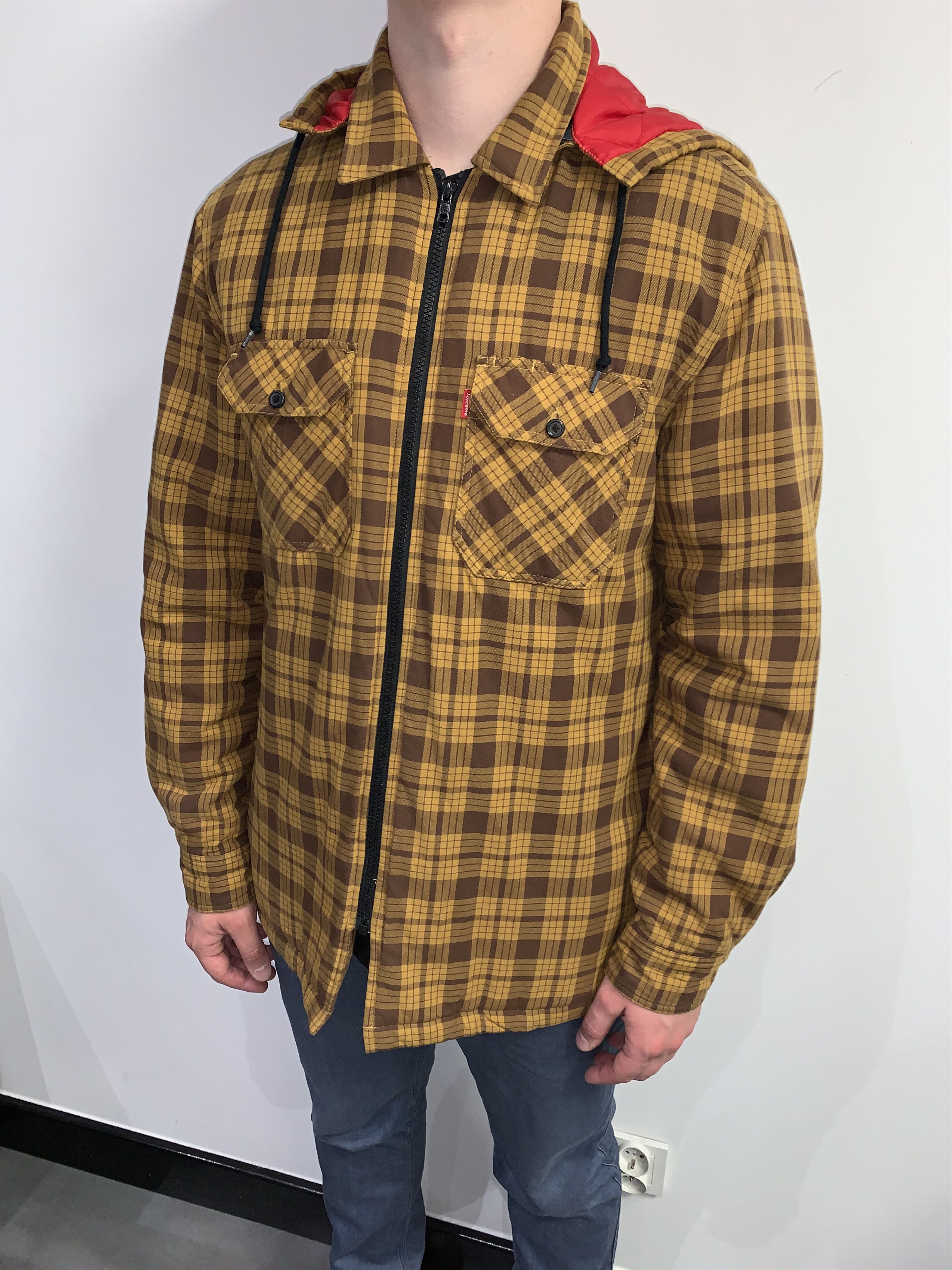 Supreme FW14 Supreme Quilted Zip Flannel Hooded Shirt Size US L / EU 52-54 / 3 - 2 Thumbnail