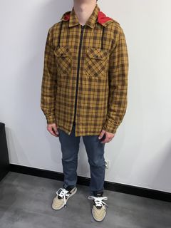 人気SALE豊富な Supreme - Supreme Hooded Flannel Zip Up Shirt Mサイズの通販 by PUG  NY｜シュプリームならラクマ