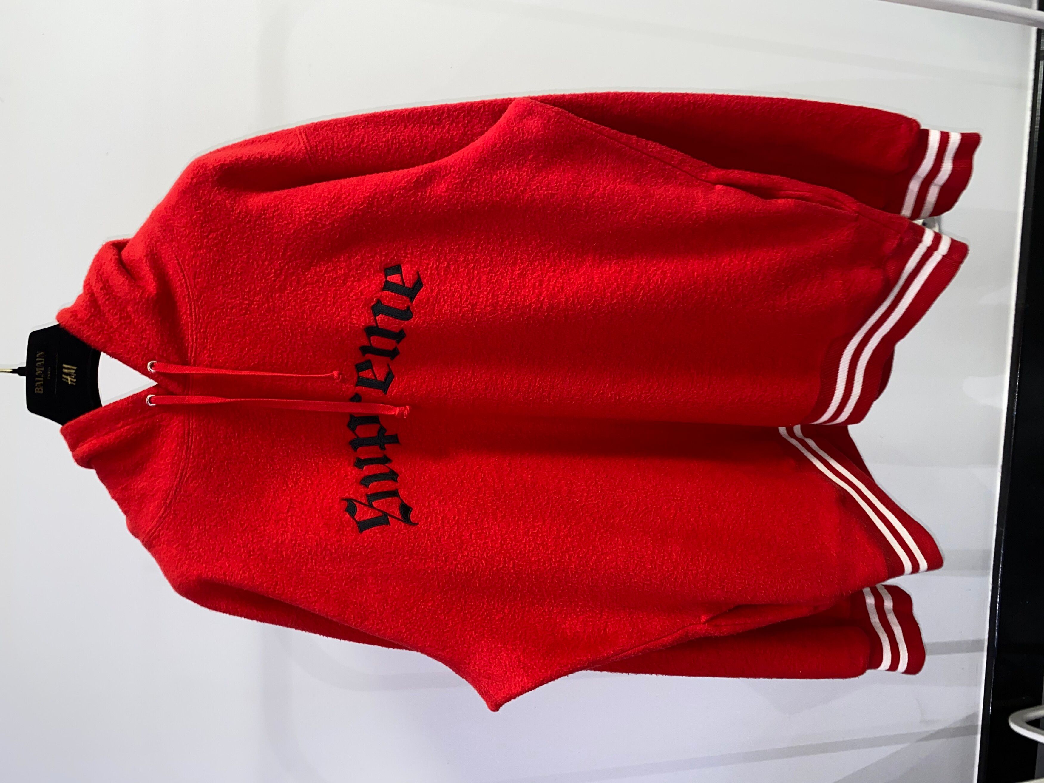 Supreme FW16 Supreme Big Logo Red Fleece Hoodie Size US XL / EU 56 / 4 - 4 Thumbnail