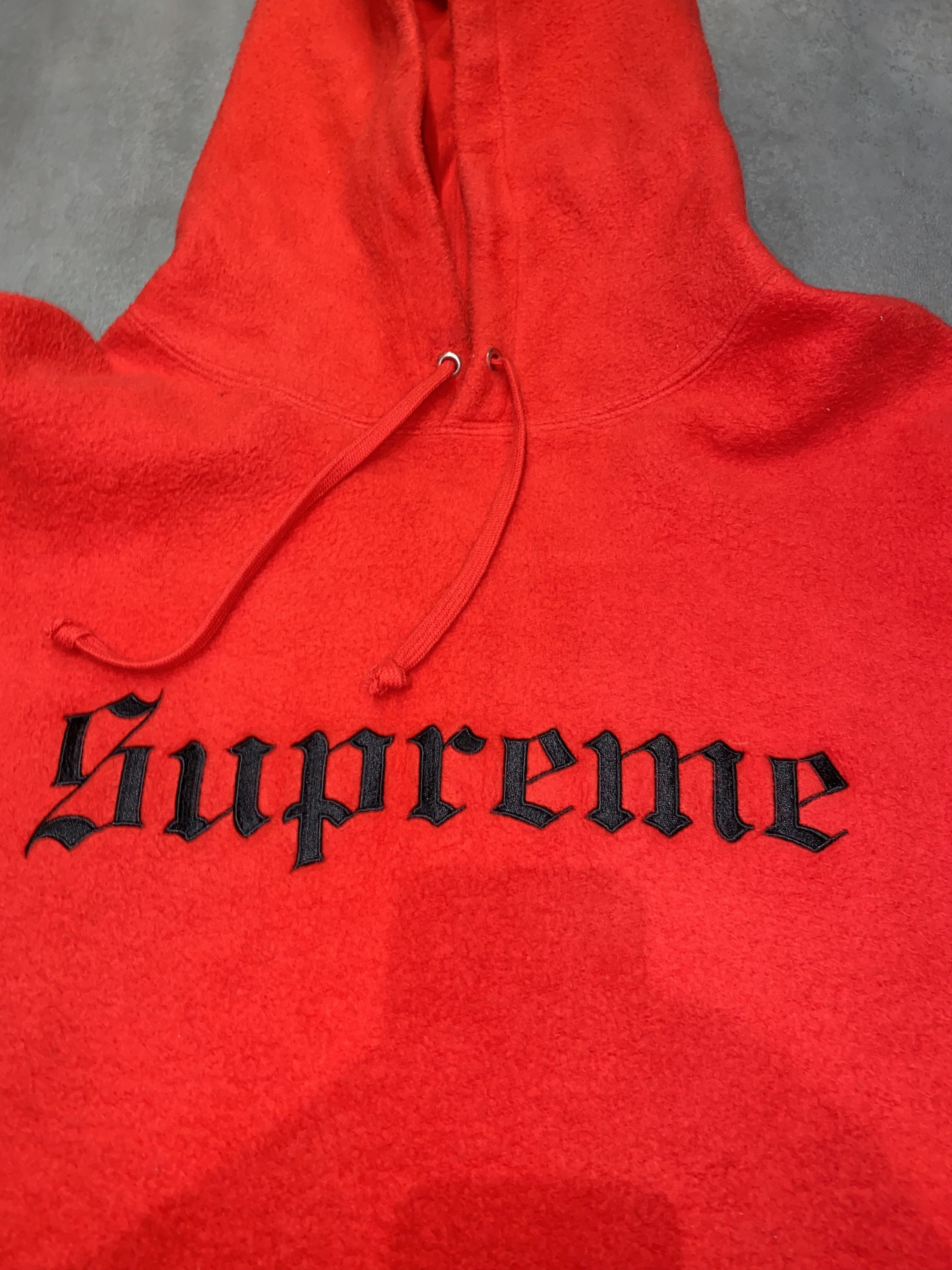 Supreme FW16 Supreme Big Logo Red Fleece Hoodie Size US XL / EU 56 / 4 - 10 Thumbnail