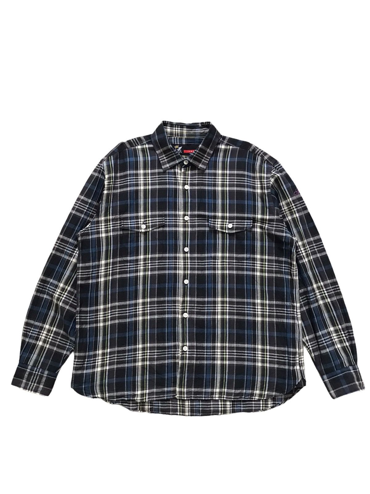 Fat Tokyo FAT TOKYO JUMBO Check Plaid Linen Shirt Size US XL / EU 56 / 4 - 1 Thumbnail