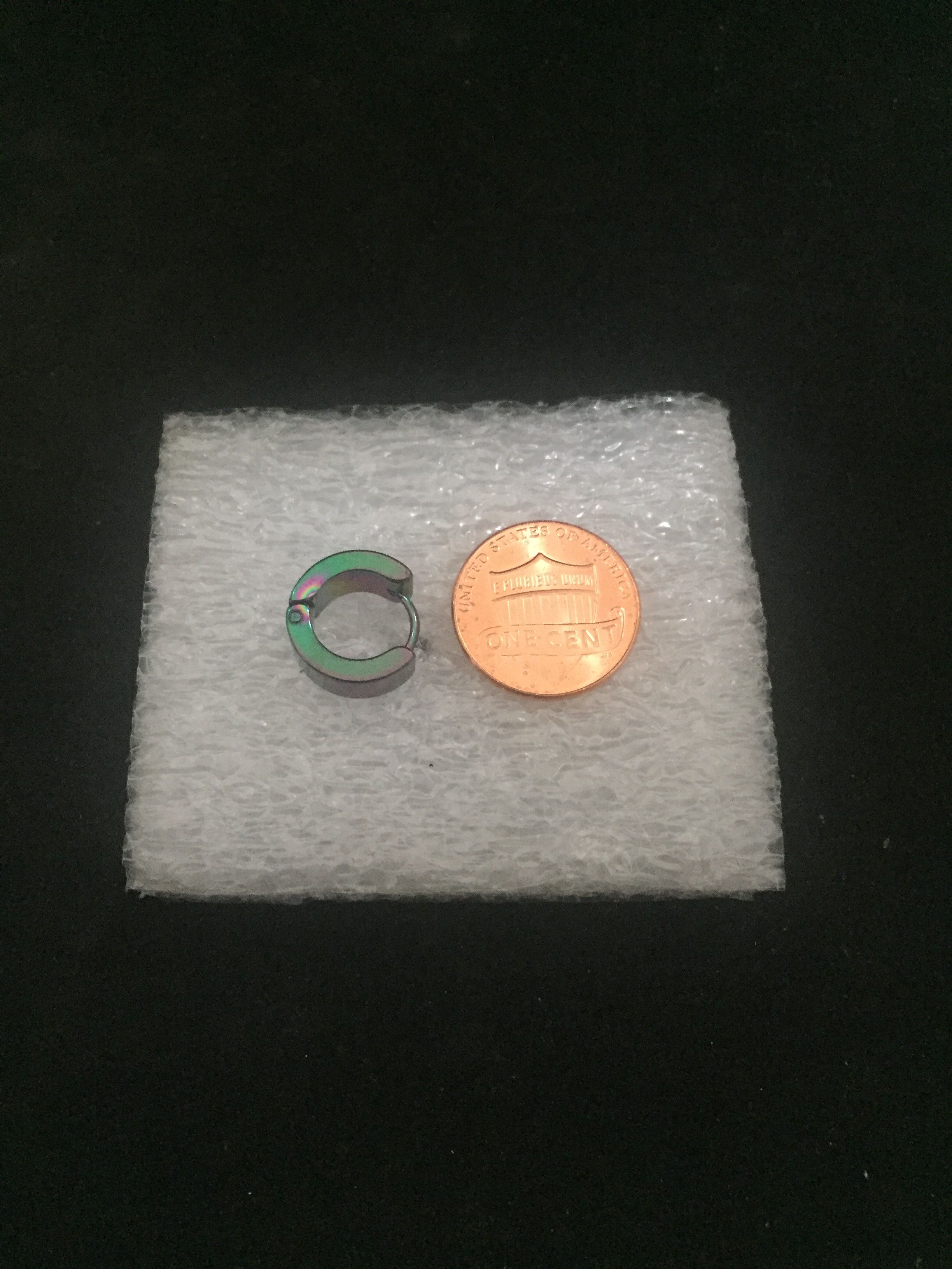 Jewelry Rainbow Round Stainless Steel Earrings Size ONE SIZE - 2 Thumbnail