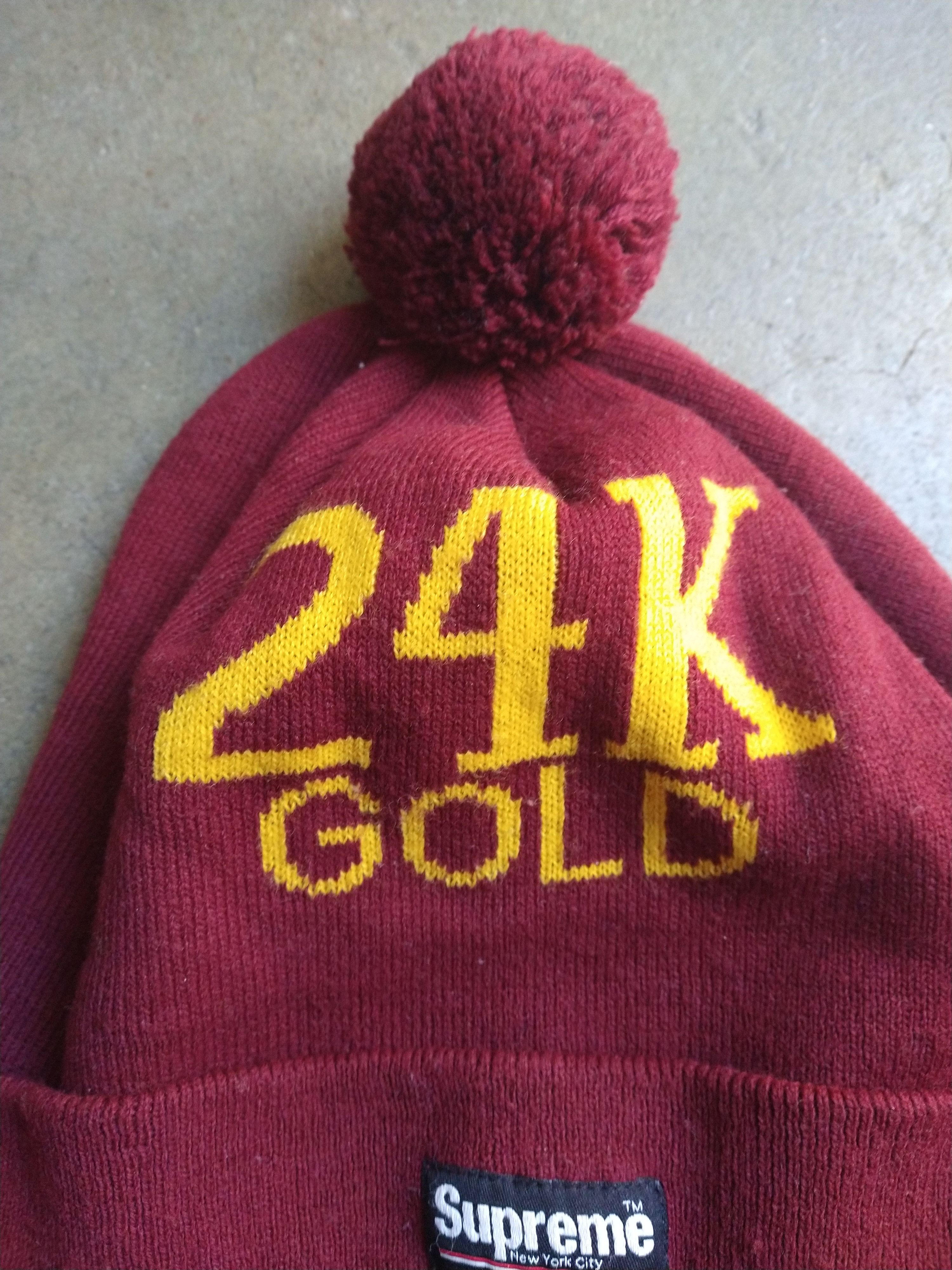 Supreme Supreme Beanie 24K Gold Burgundy FW13 Acrylic Size ONE SIZE - 2 Thumbnail