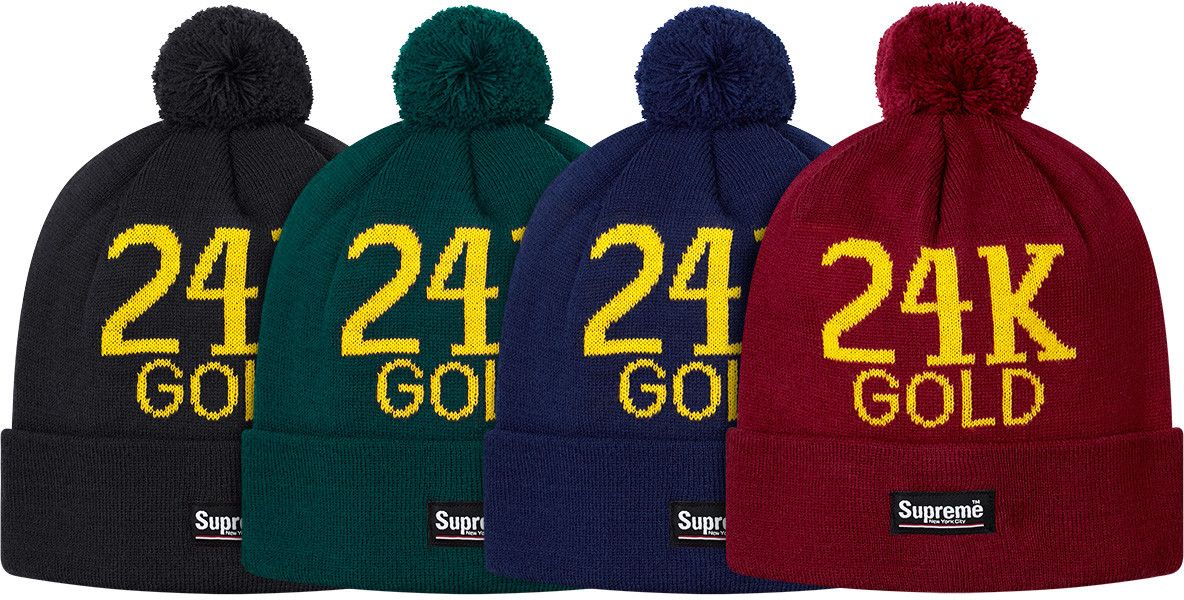 Supreme Supreme Beanie 24K Gold Burgundy FW13 Acrylic Size ONE SIZE - 9 Thumbnail