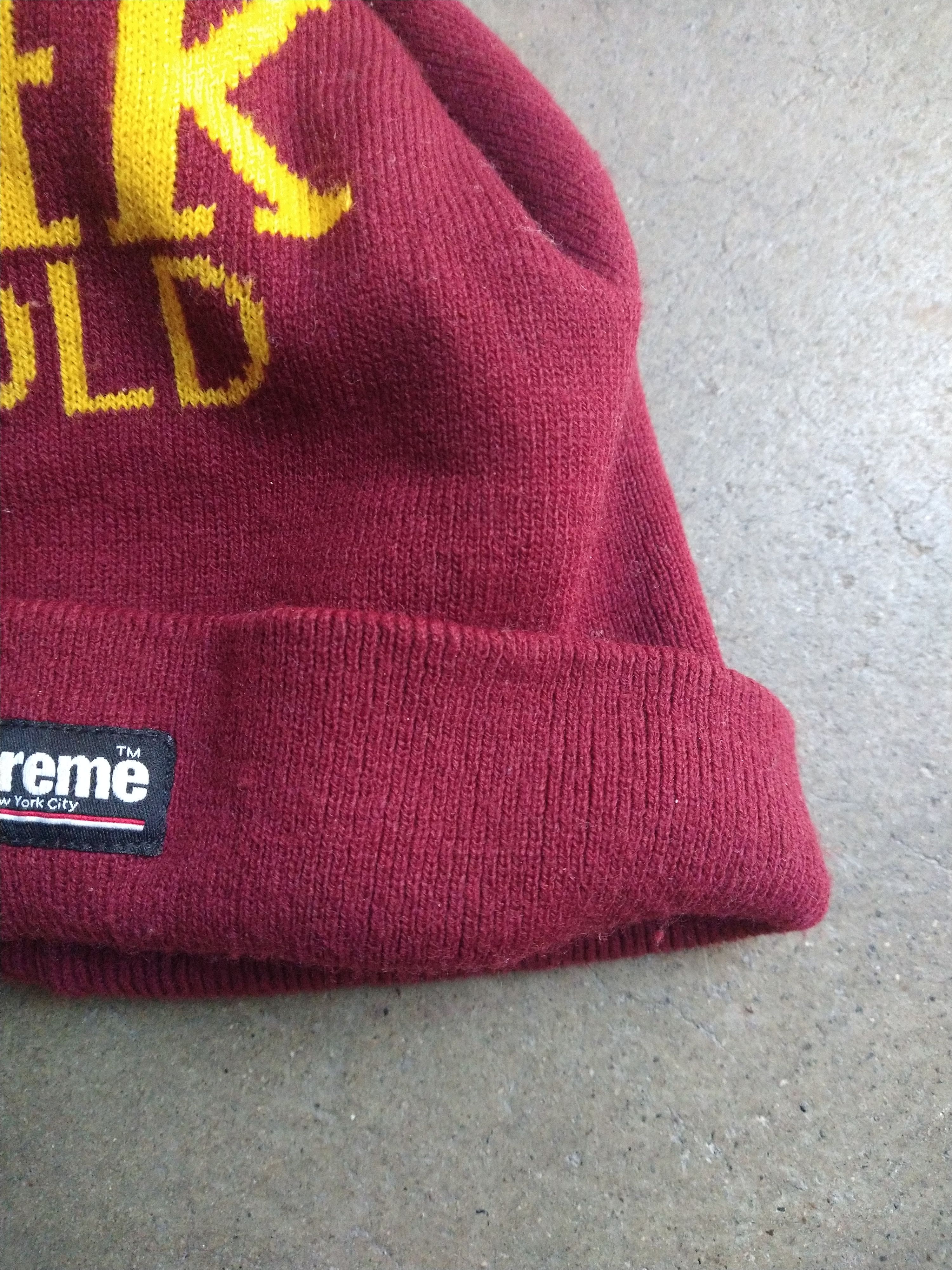 Supreme Supreme Beanie 24K Gold Burgundy FW13 Acrylic Size ONE SIZE - 4 Thumbnail