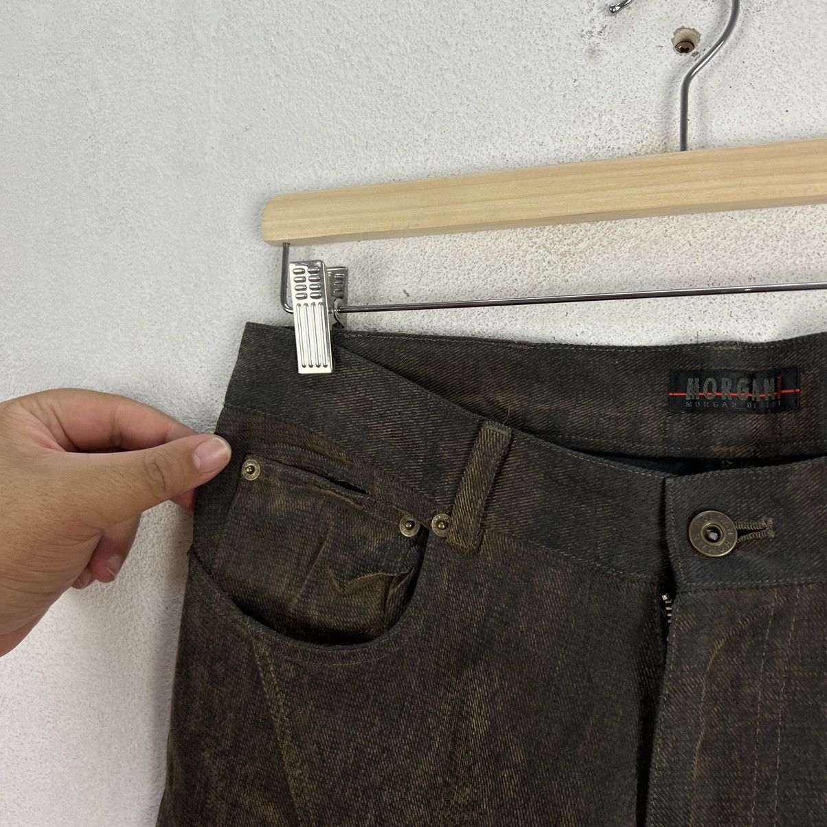 Japanese Brand VINTAGE MORGAN HOMME JAPAN DISTRESSED DENIM PANTS Size US 30 / EU 46 - 12 Thumbnail