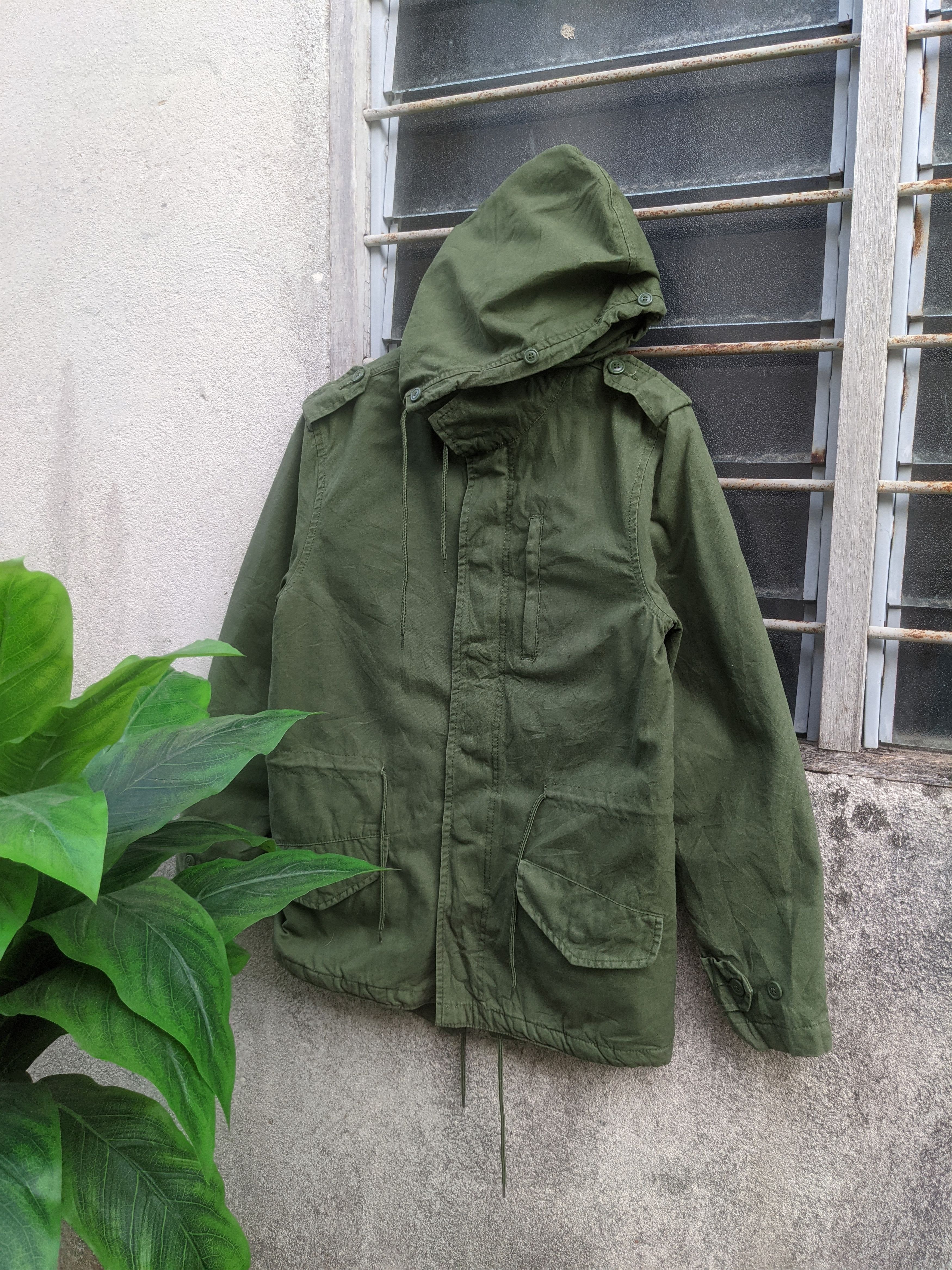 image of Hype x Outdoor Life Browny Army Green Parka, Men's (Size Medium)