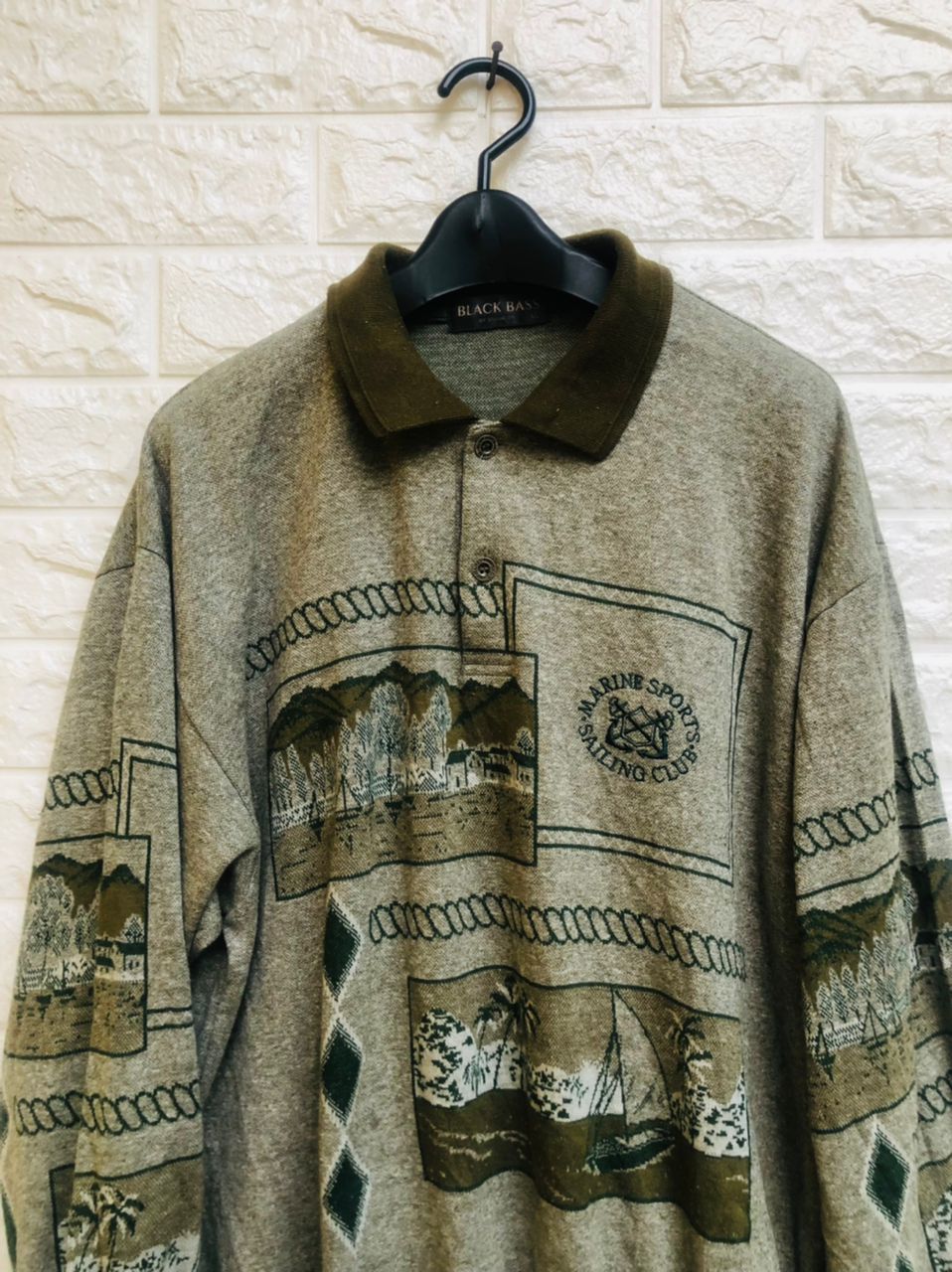 Japanese Brand × Vintage Vintage Black Bass Japanese Designer Fashion Style Size US L / EU 52-54 / 3 - 3 Thumbnail