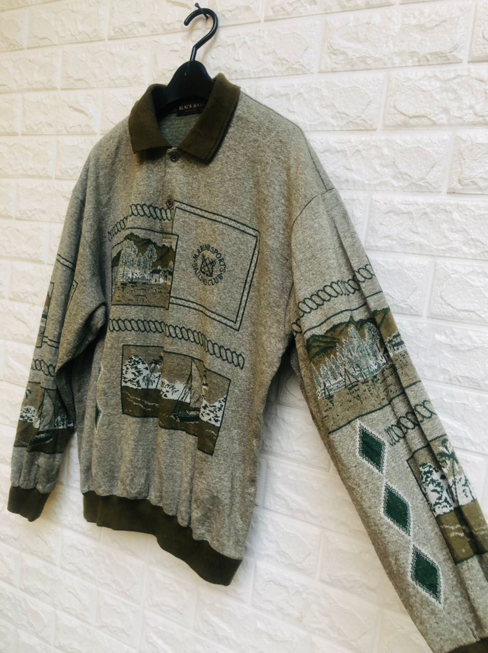 Japanese Brand × Vintage Vintage Black Bass Japanese Designer Fashion Style Size US L / EU 52-54 / 3 - 6 Thumbnail