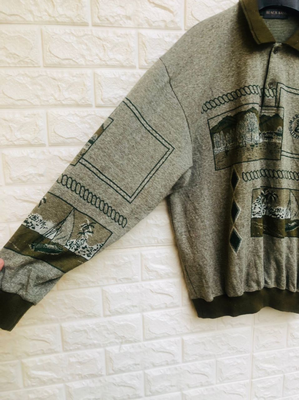 Japanese Brand × Vintage Vintage Black Bass Japanese Designer Fashion Style Size US L / EU 52-54 / 3 - 7 Thumbnail