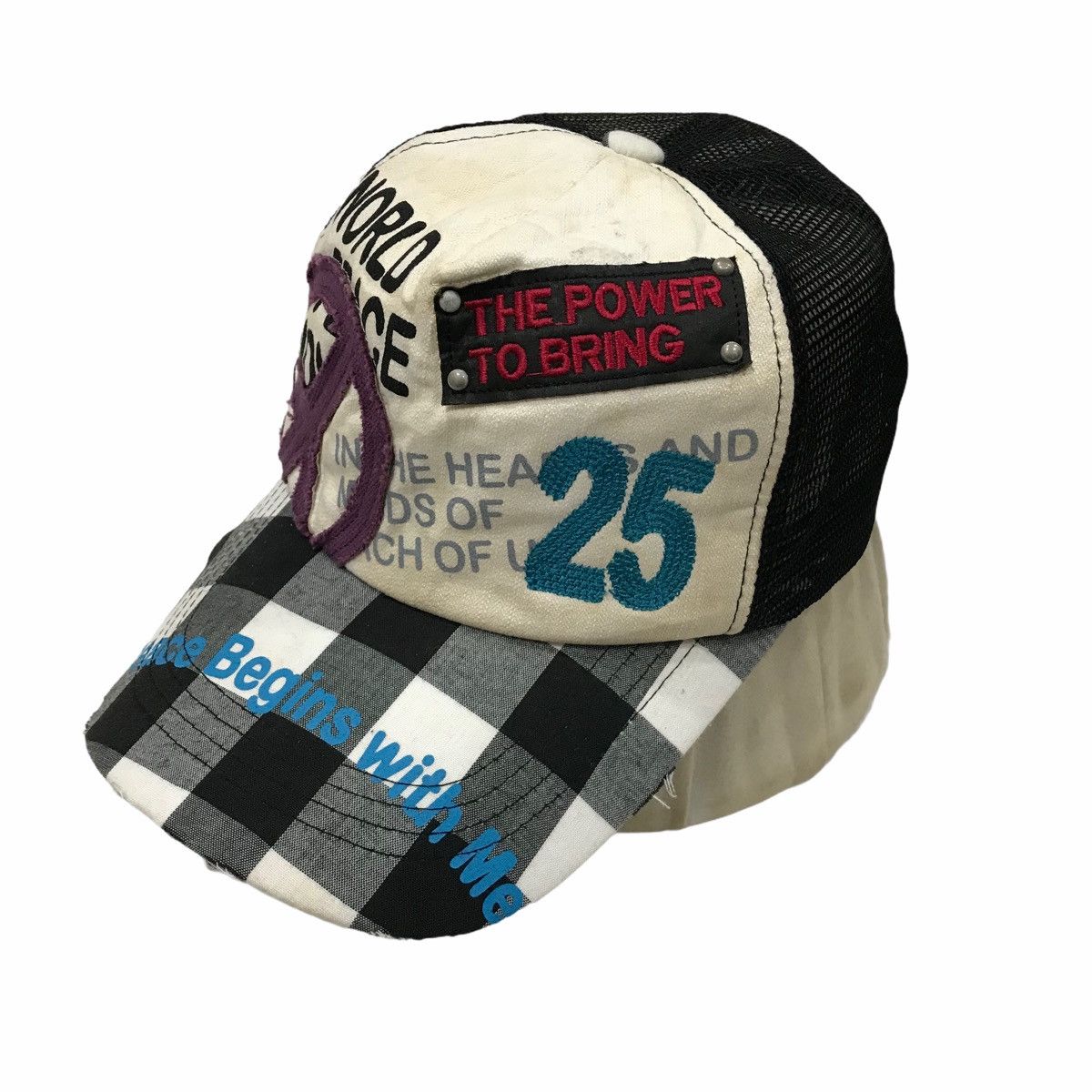 Designer World Peace Project Now Distressed Trucker Hats Caps Size ONE SIZE - 2 Thumbnail