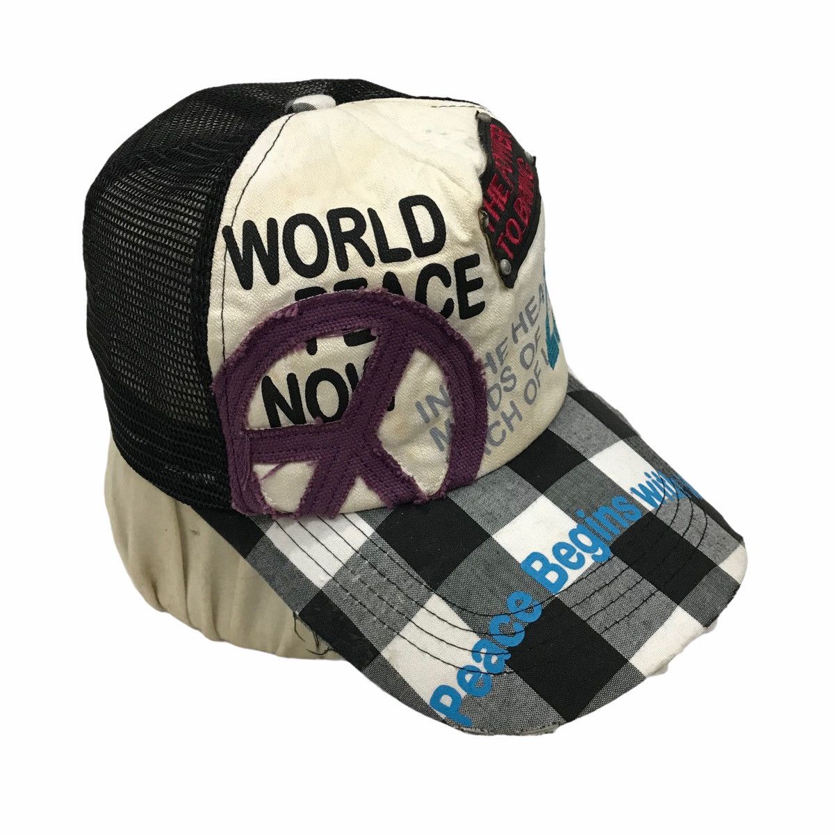 Designer World Peace Project Now Distressed Trucker Hats Caps Size ONE SIZE - 1 Thumbnail