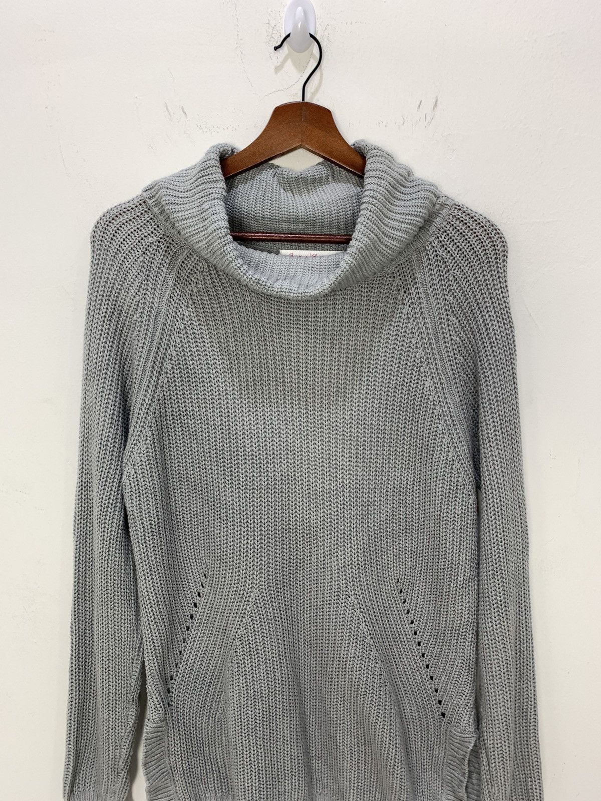 Japanese Brand × Other ANNEBASKET Merino Crochet Turtleneck Cable Knitwear Sweater Size M / US 6-8 / IT 42-44 - 3 Thumbnail