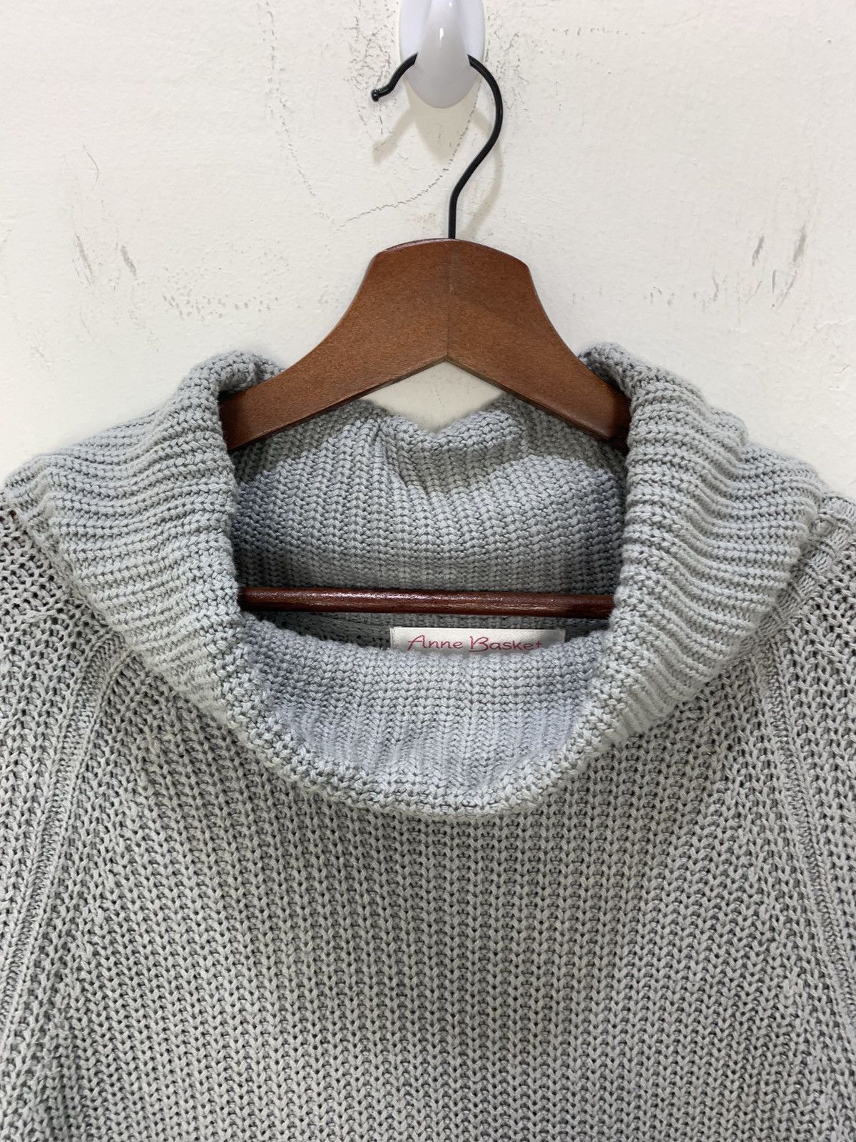 Japanese Brand × Other ANNEBASKET Merino Crochet Turtleneck Cable Knitwear Sweater Size M / US 6-8 / IT 42-44 - 7 Thumbnail