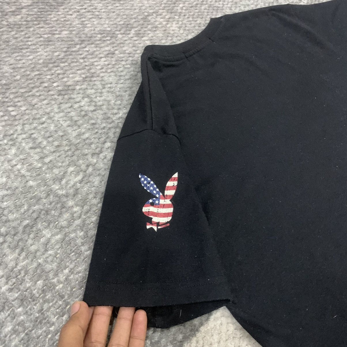 Japanese Brand × Playboy PLAYBOY USA Flag Black Label Big Logo Streetwear Tee Tshirt Size US M / EU 48-50 / 2 - 13 Thumbnail