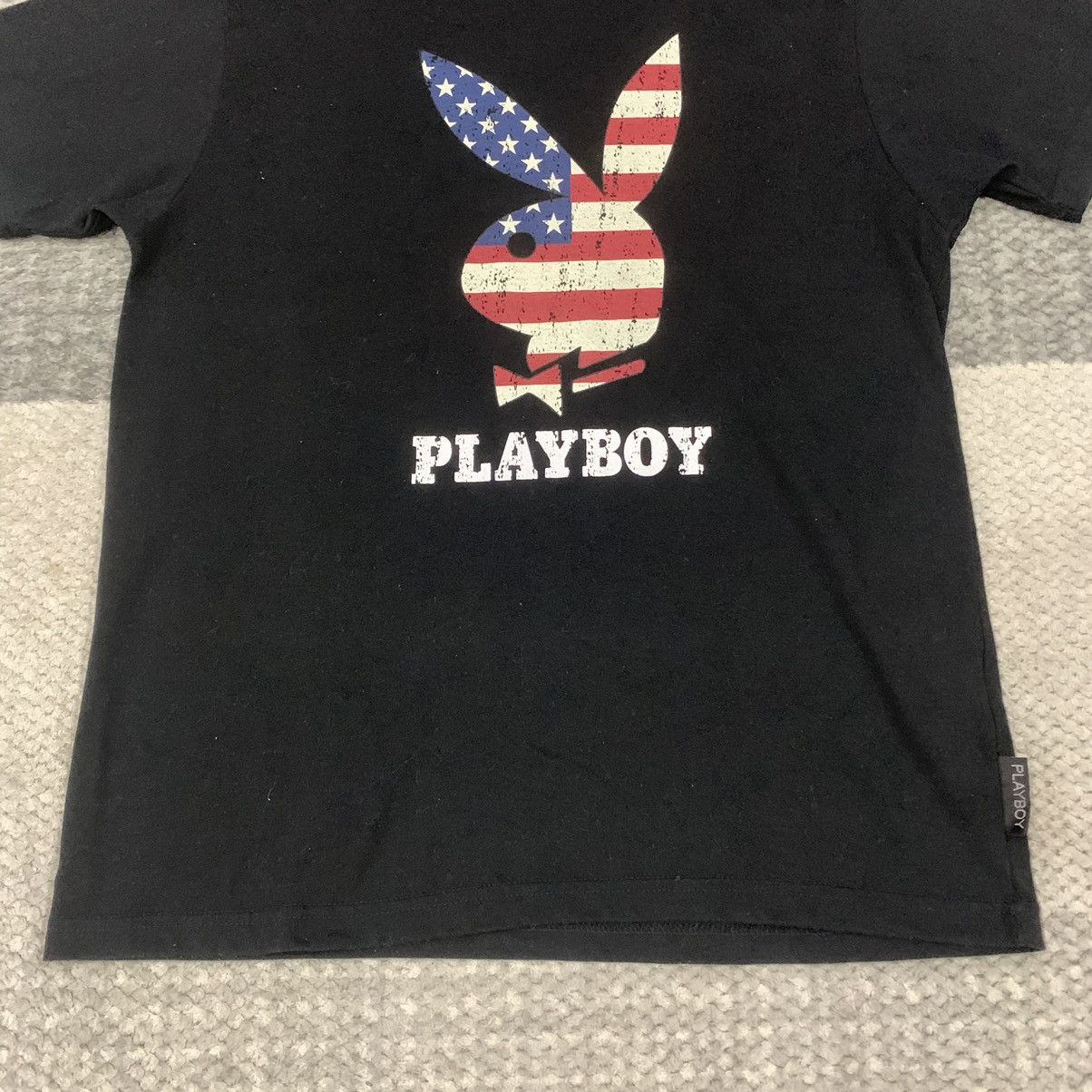 Japanese Brand × Playboy PLAYBOY USA Flag Black Label Big Logo Streetwear Tee Tshirt Size US M / EU 48-50 / 2 - 4 Thumbnail