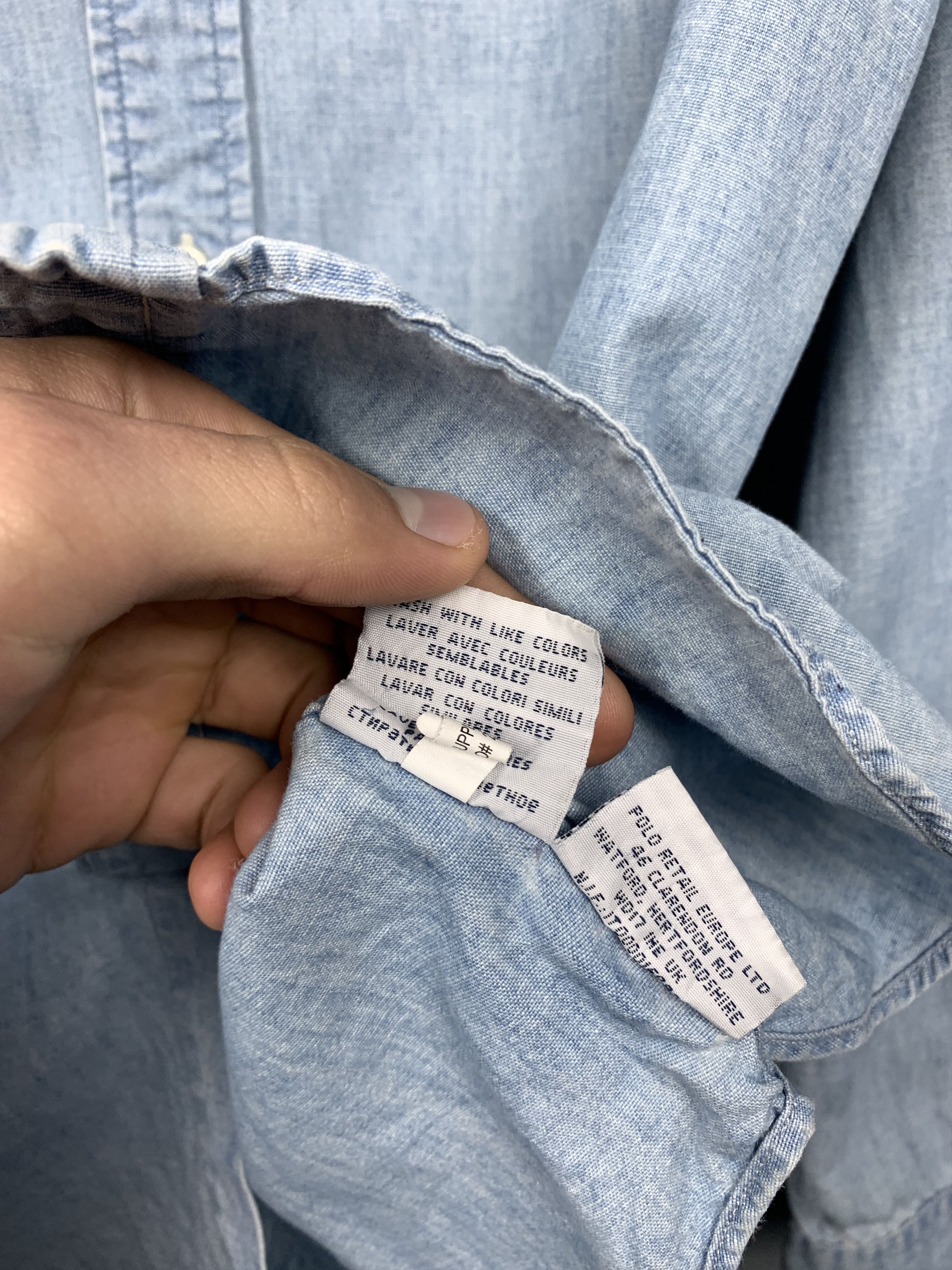 Polo Ralph Lauren × Ralph Lauren Polo Ralph Lauren Vintage Mens Denim Shirt Size US M / EU 48-50 / 2 - 4 Thumbnail