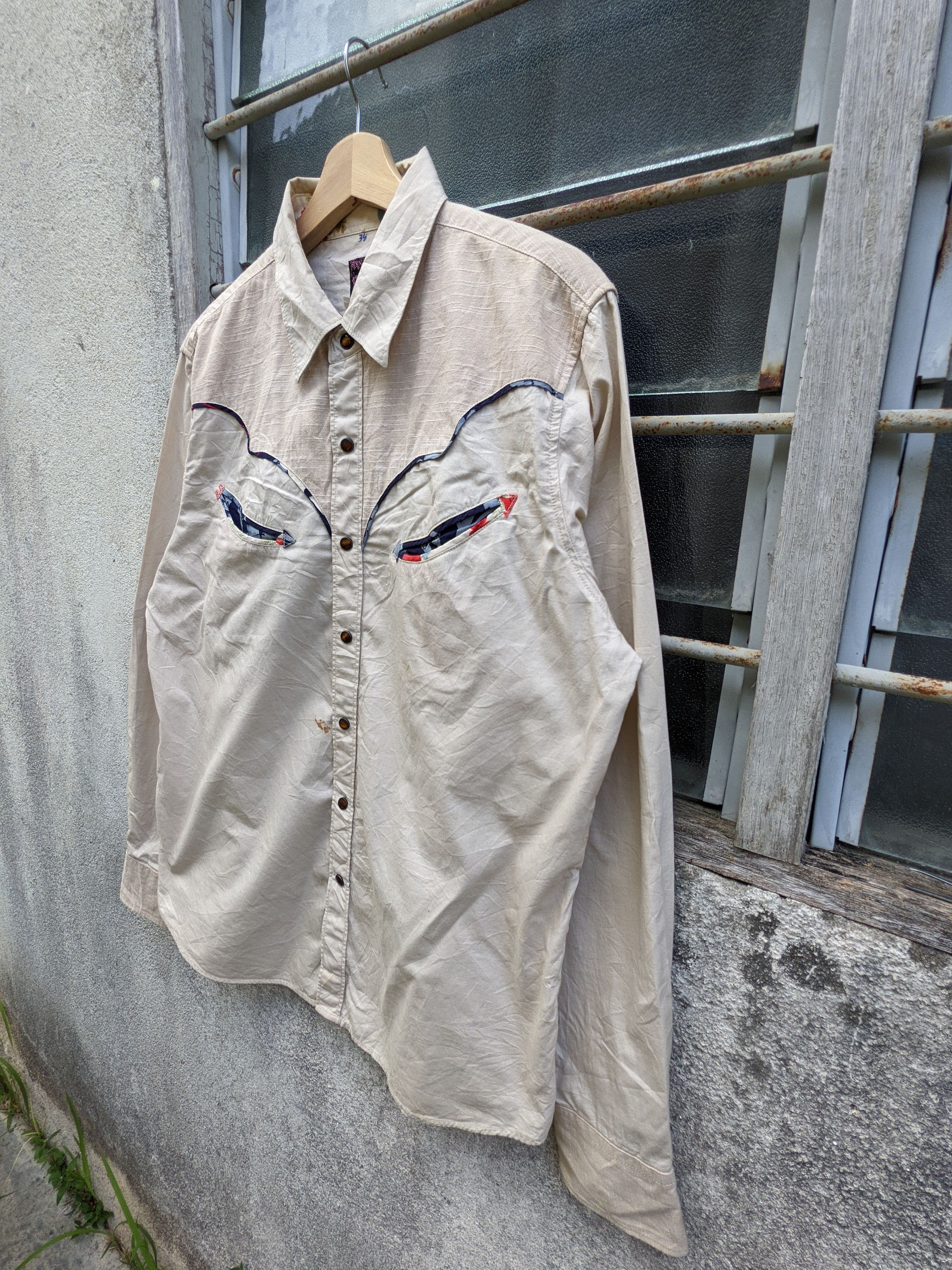 Japanese Brand Hawaiian Oniwa Soto Western Shirt Size US L / EU 52-54 / 3 - 3 Thumbnail