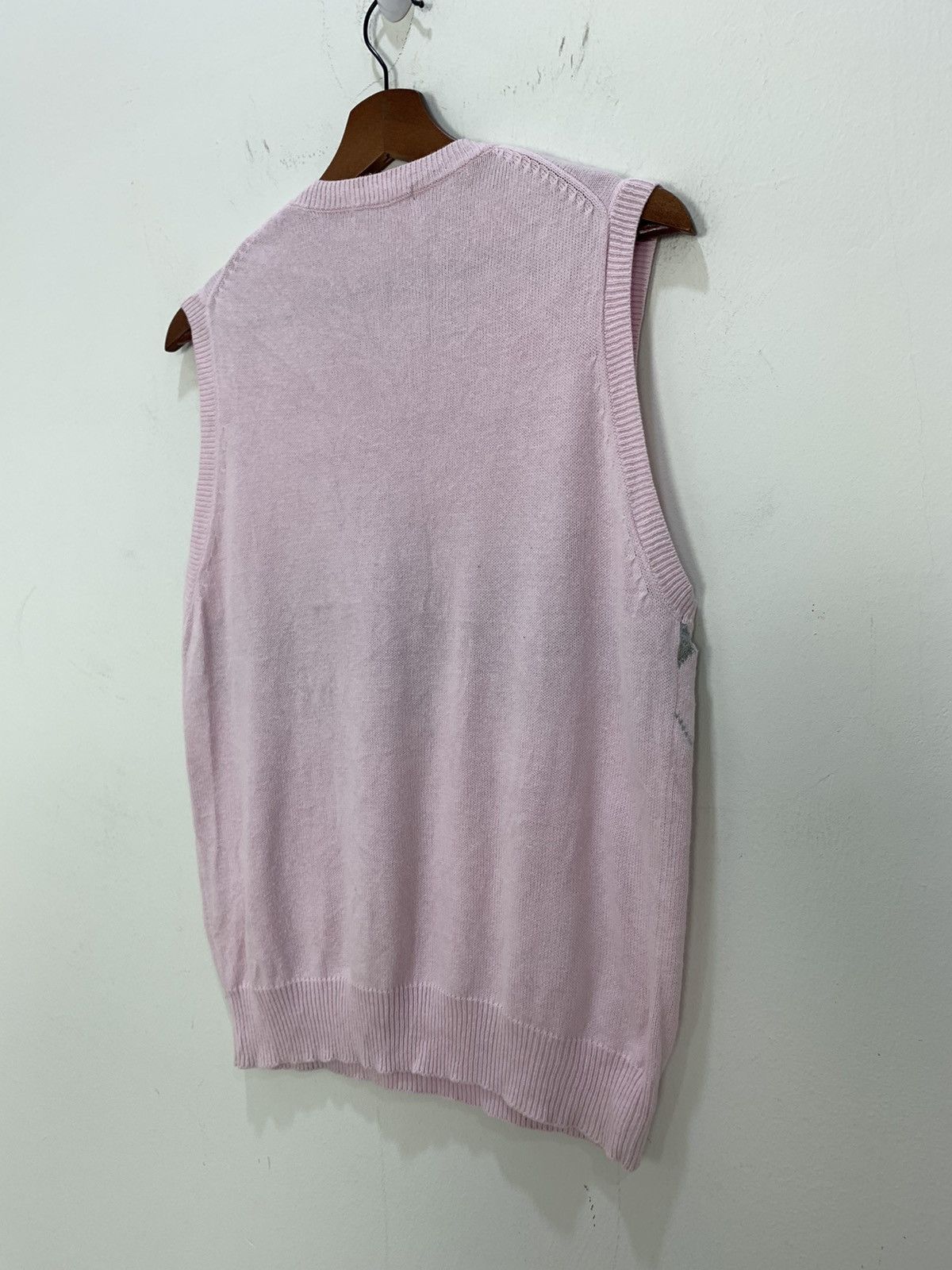 Aran Sweater Market × Japanese Brand × Uniqlo UNIQLO Argyle Plaid Knitwear Pullover Jumper Sweater Vest Size US S / EU 44-46 / 1 - 10 Thumbnail