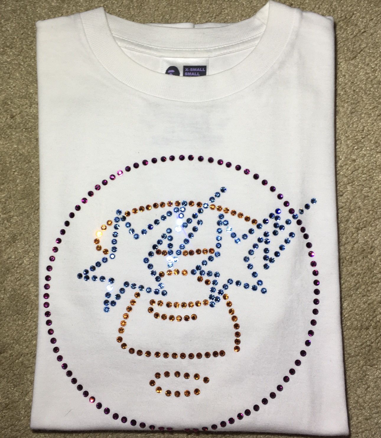 Bape 2006 Bape Rhinestone Ape Face Circle Sta Swarovski Milo Size US M / EU 48-50 / 2 - 1 Thumbnail