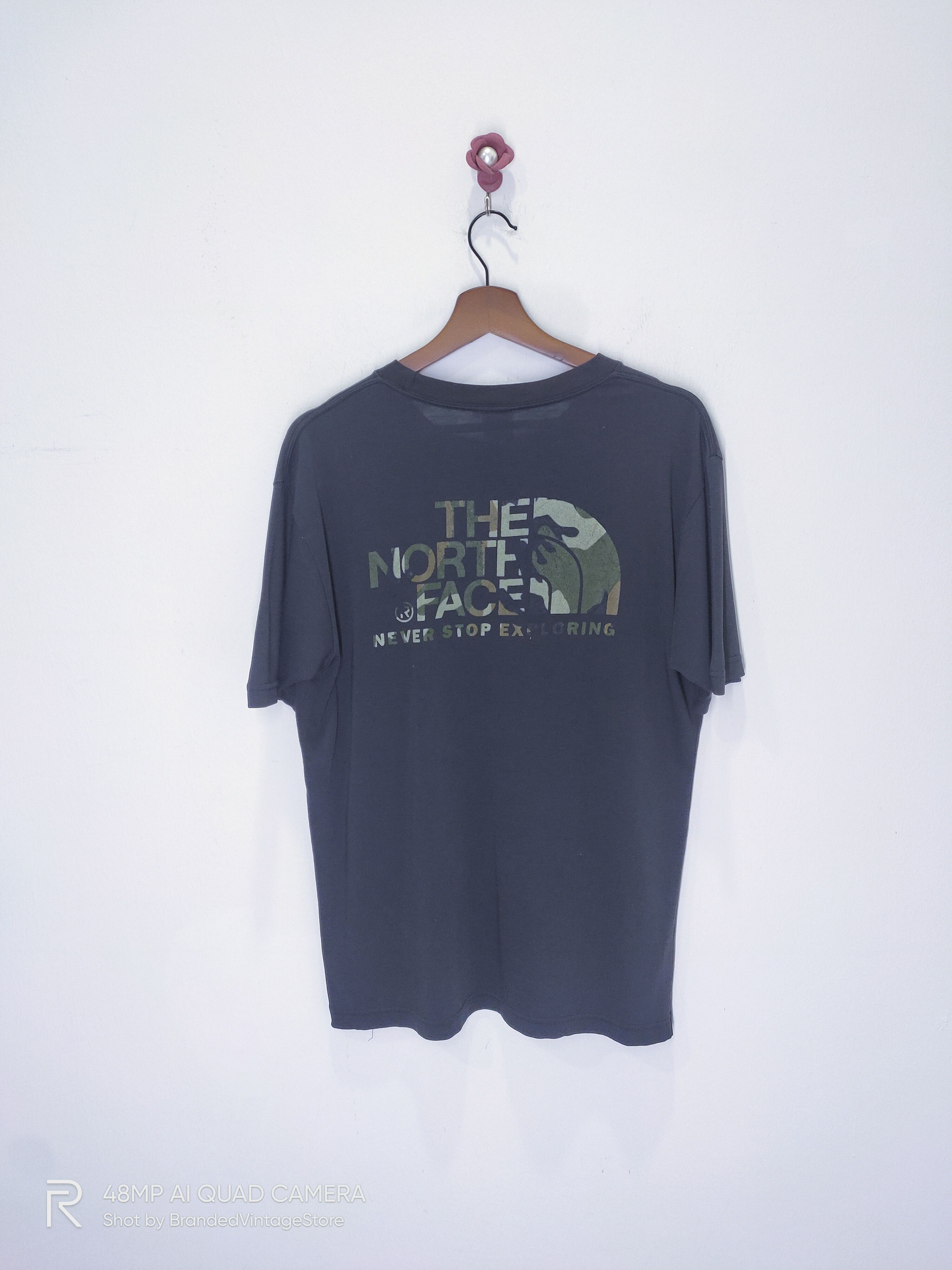 Japanese Brand × The North Face THE NORTH FACE Hypebeast Camo BigLogo Graphic Black TShirt Size US L / EU 52-54 / 3 - 1 Thumbnail