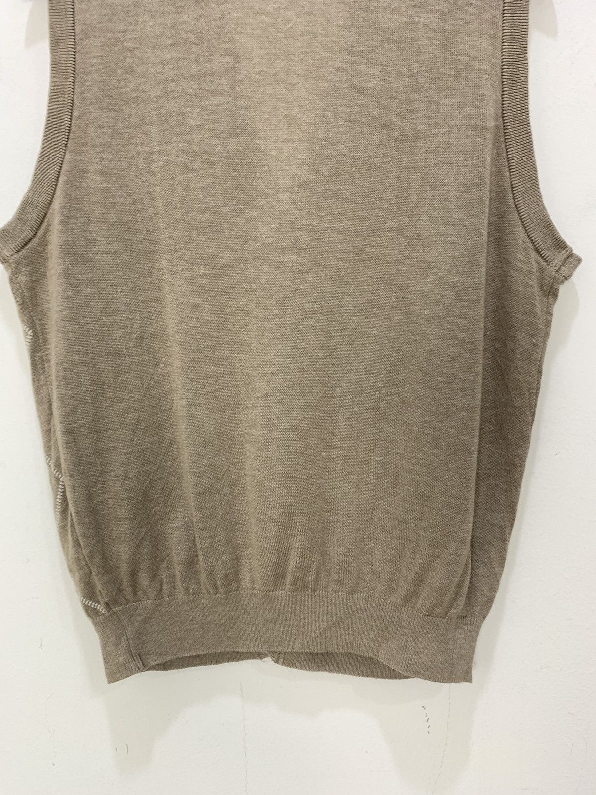 Aran Sweater Market × Golden Bear GOLDEN BEAR Allover Argyle Knitwear Patterned Vest Cardigan Size US M / EU 48-50 / 2 - 9 Thumbnail