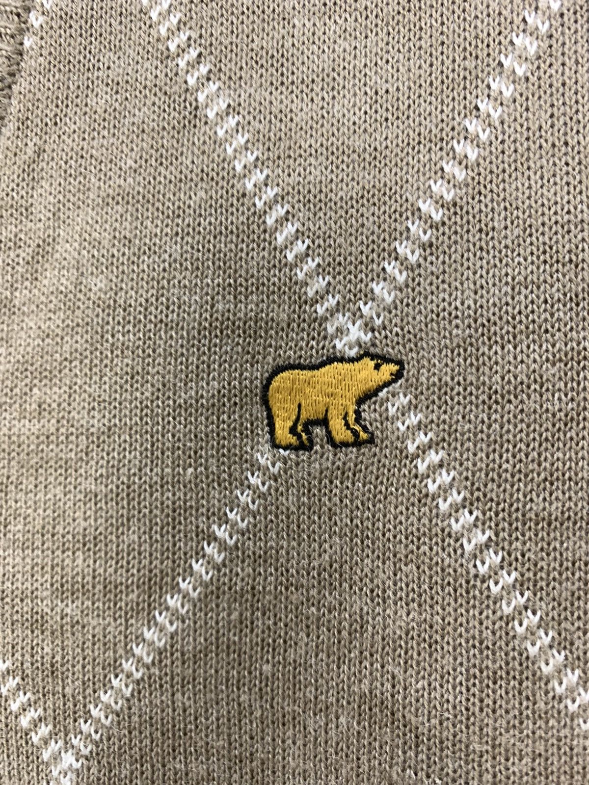 Aran Sweater Market × Golden Bear GOLDEN BEAR Allover Argyle Knitwear Patterned Vest Cardigan Size US M / EU 48-50 / 2 - 5 Thumbnail