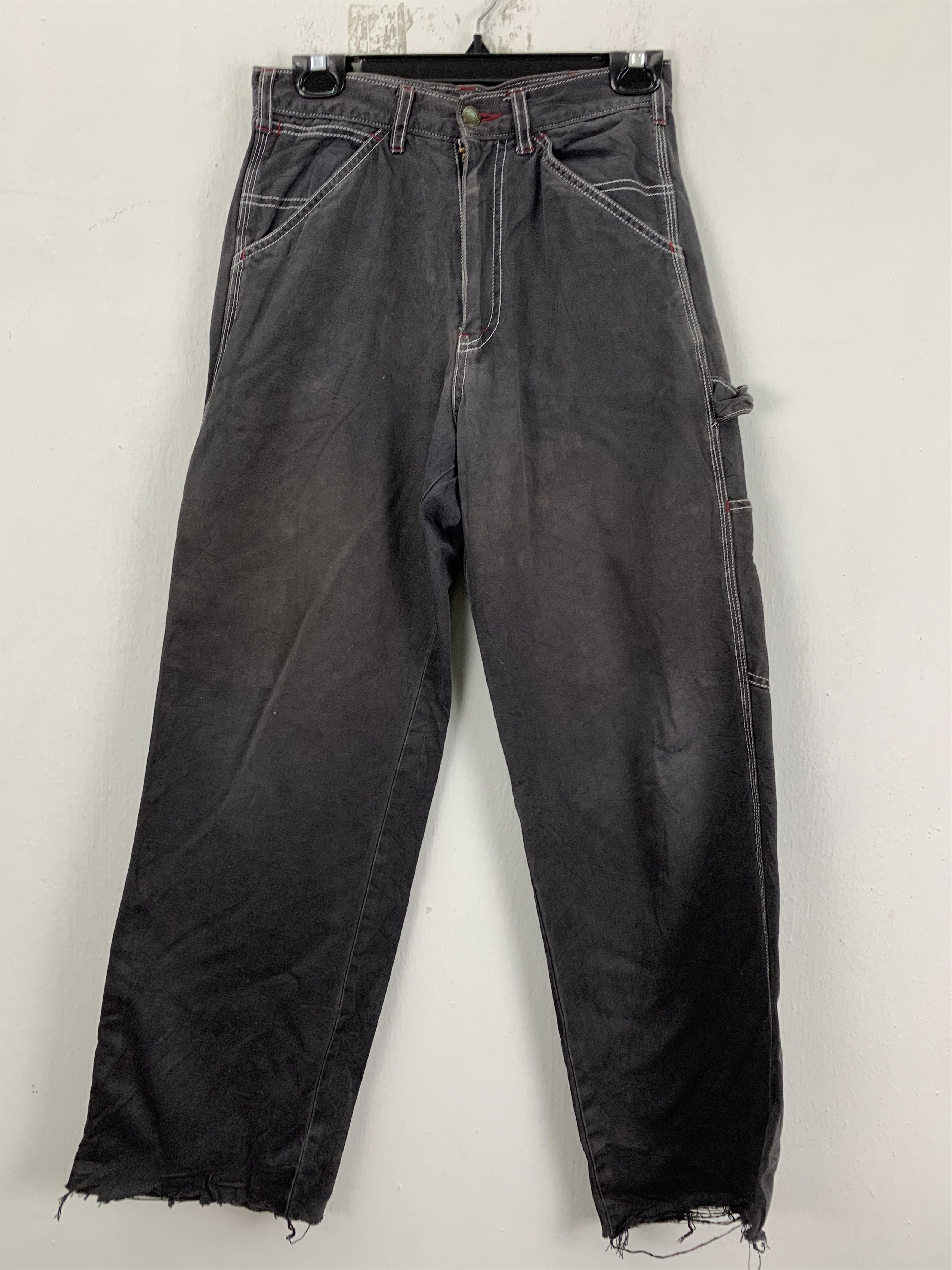 image of Vintage Japan Cargo Big Born Multipocket Carpenter Pants 088 in Black, Men's (Size 28)